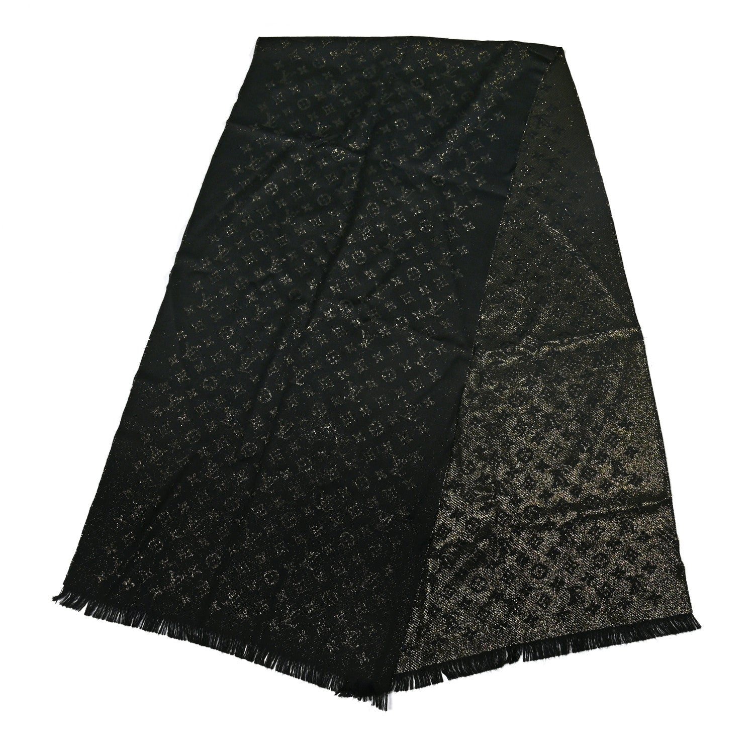 Louis Vuitton Cashmere Monogram Timeless Stole Black 2 of 3