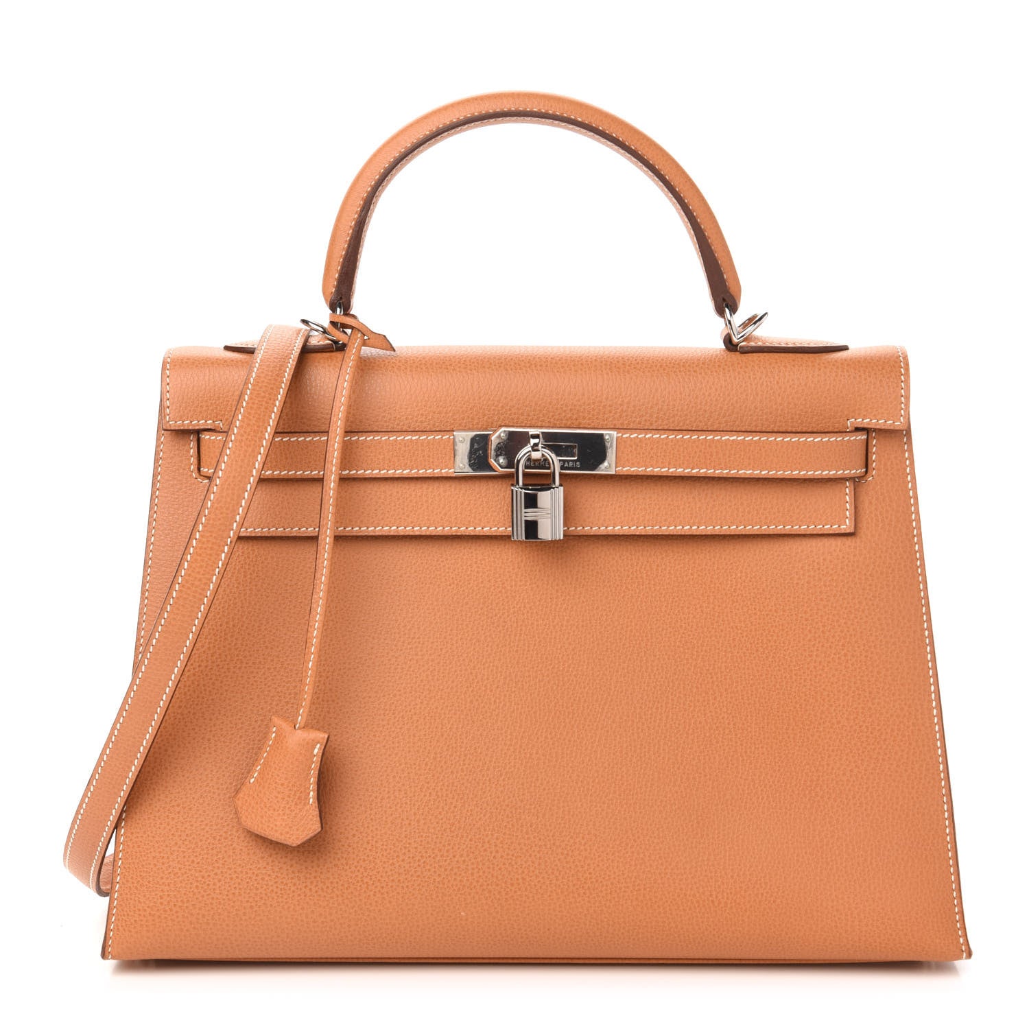 Hermes Vache Liegee Kelly Sellier 32 Gold 1 of 10