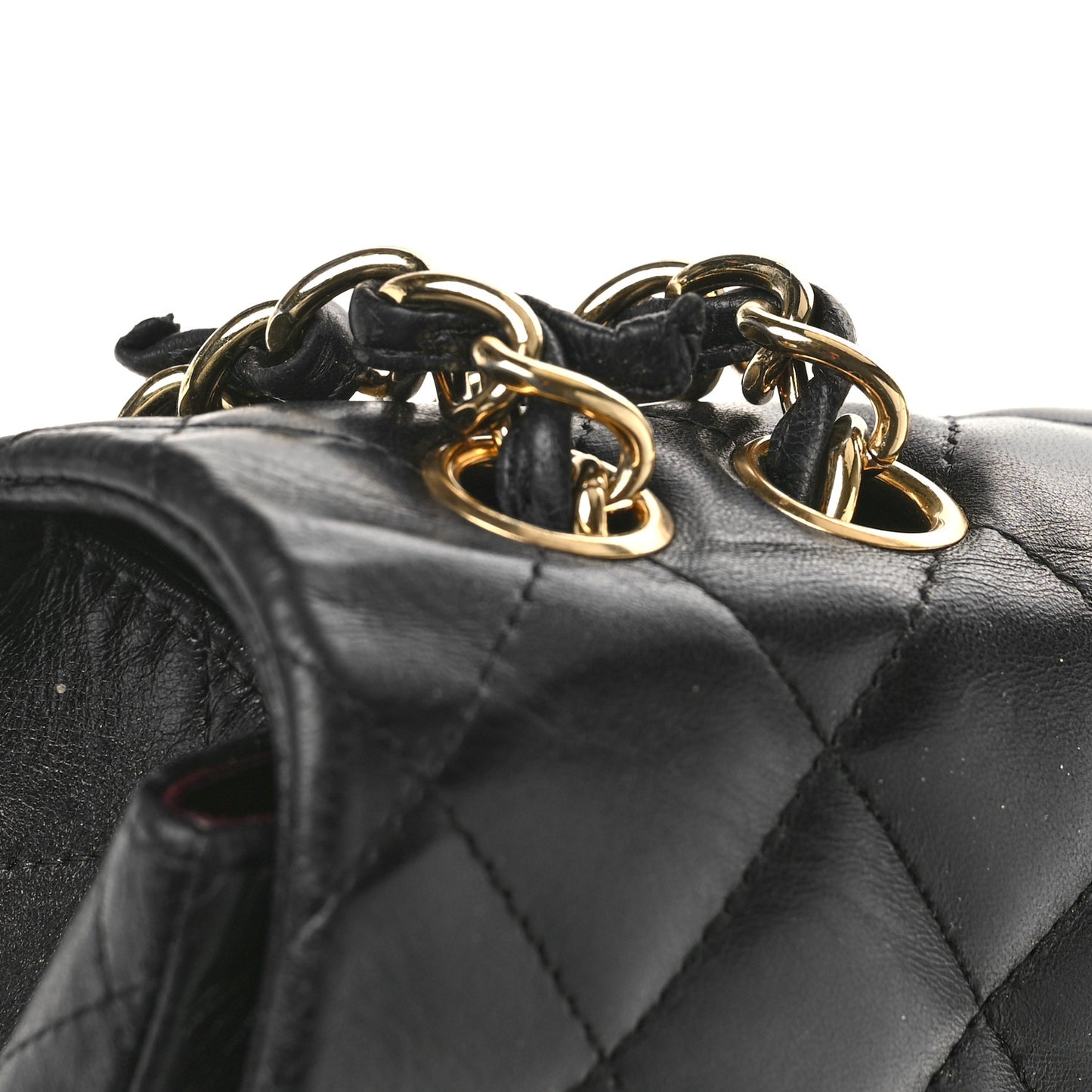 Lambskin Quilted Jumbo Single Flap Black