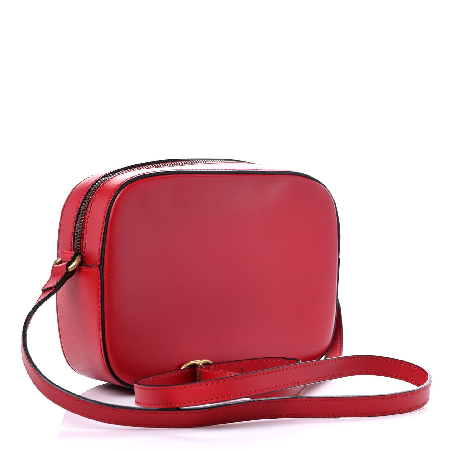 Calfskin Web Small Webby Bee Shoulder Bag Red