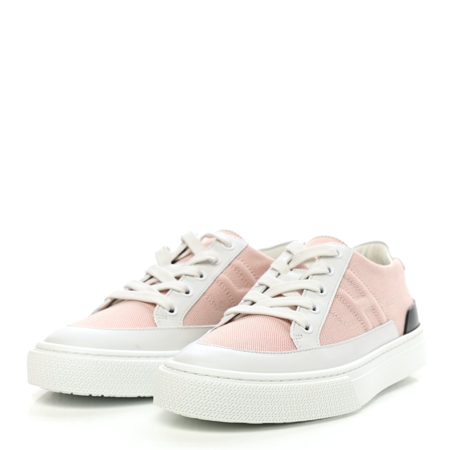 Canvas Calfskin Deep Sneakers 37 Framboise White