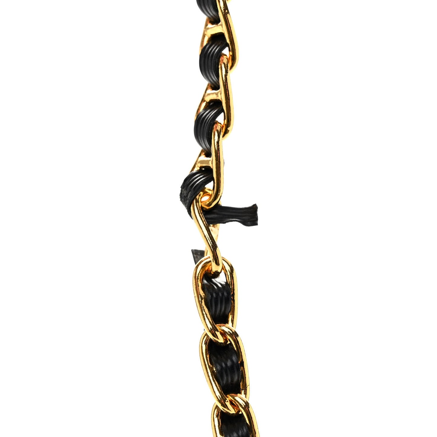 Vitello Move Metal Oro Chain Wallet Black