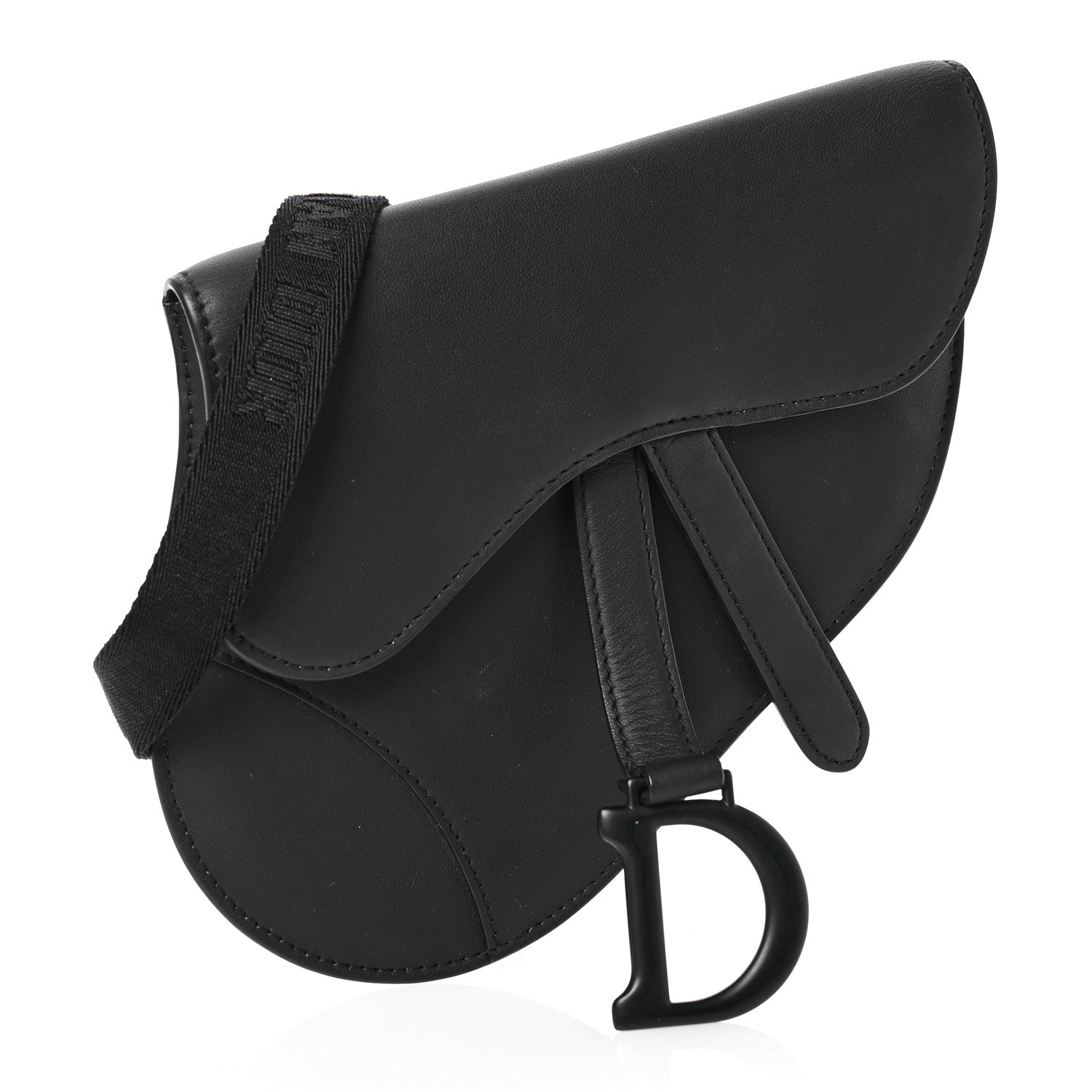 Christian Dior Ultra Matte Calfskin Saddle Belt Bag Black 1 of 13