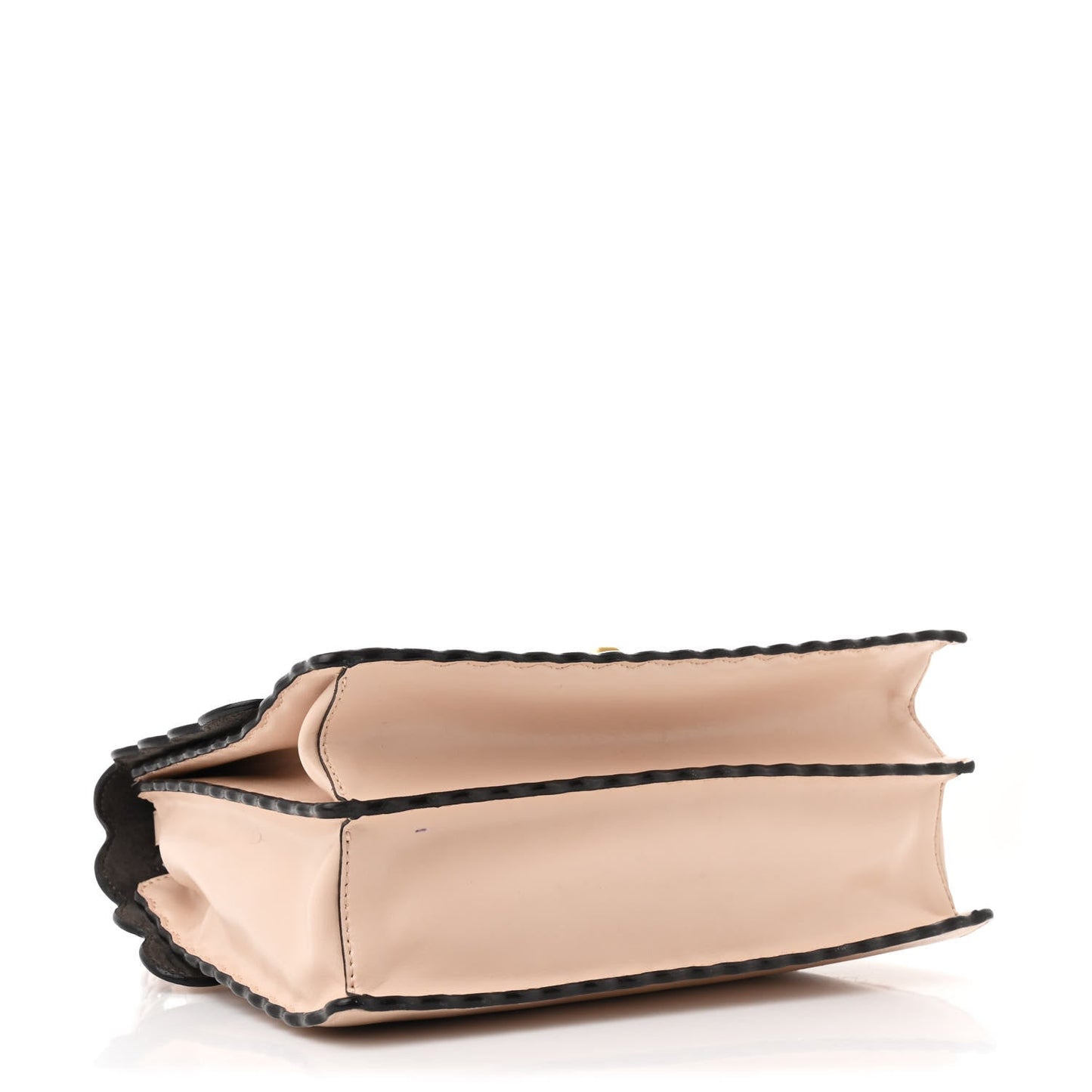 Vitello Liberty Scalloped Studded Kan I Shoulder Bag Plaster