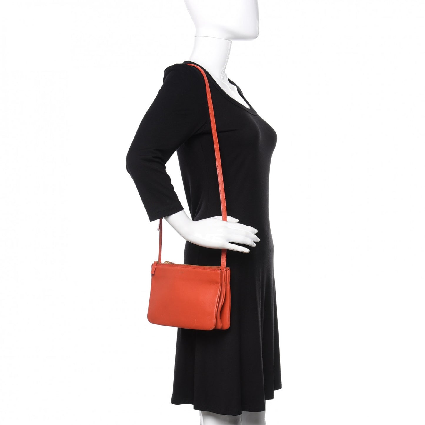 Lambskin Small Trio Crossbody Bag Light Ruby