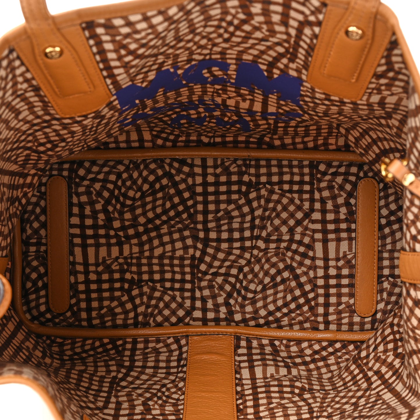 Visetos Medium Liz Reversible Shopper Tote Cognac