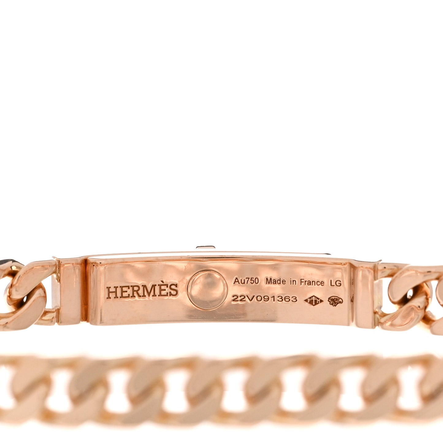 18K Rose Gold Diamond PM Kelly Chaine Bracelet LG