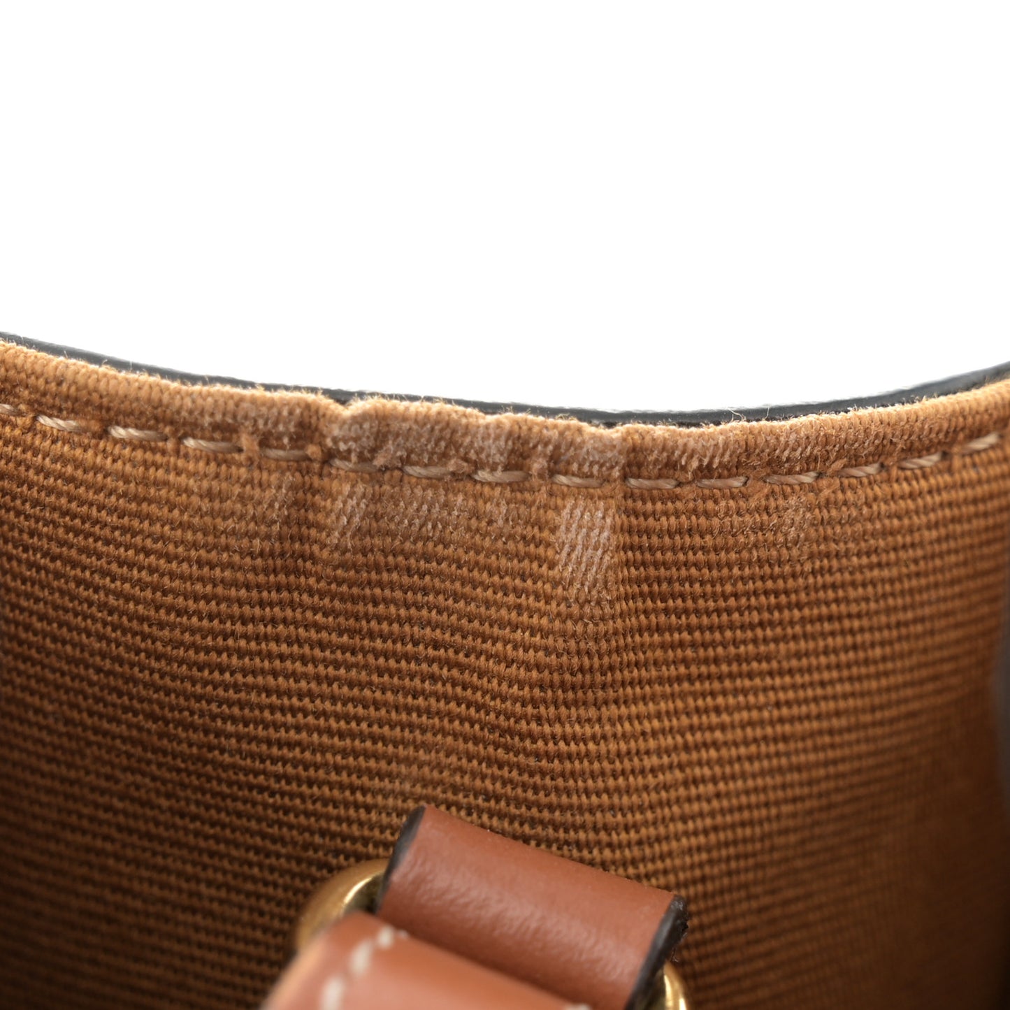 Triomphe Canvas Calfskin Mini Vertical Cabas Tan