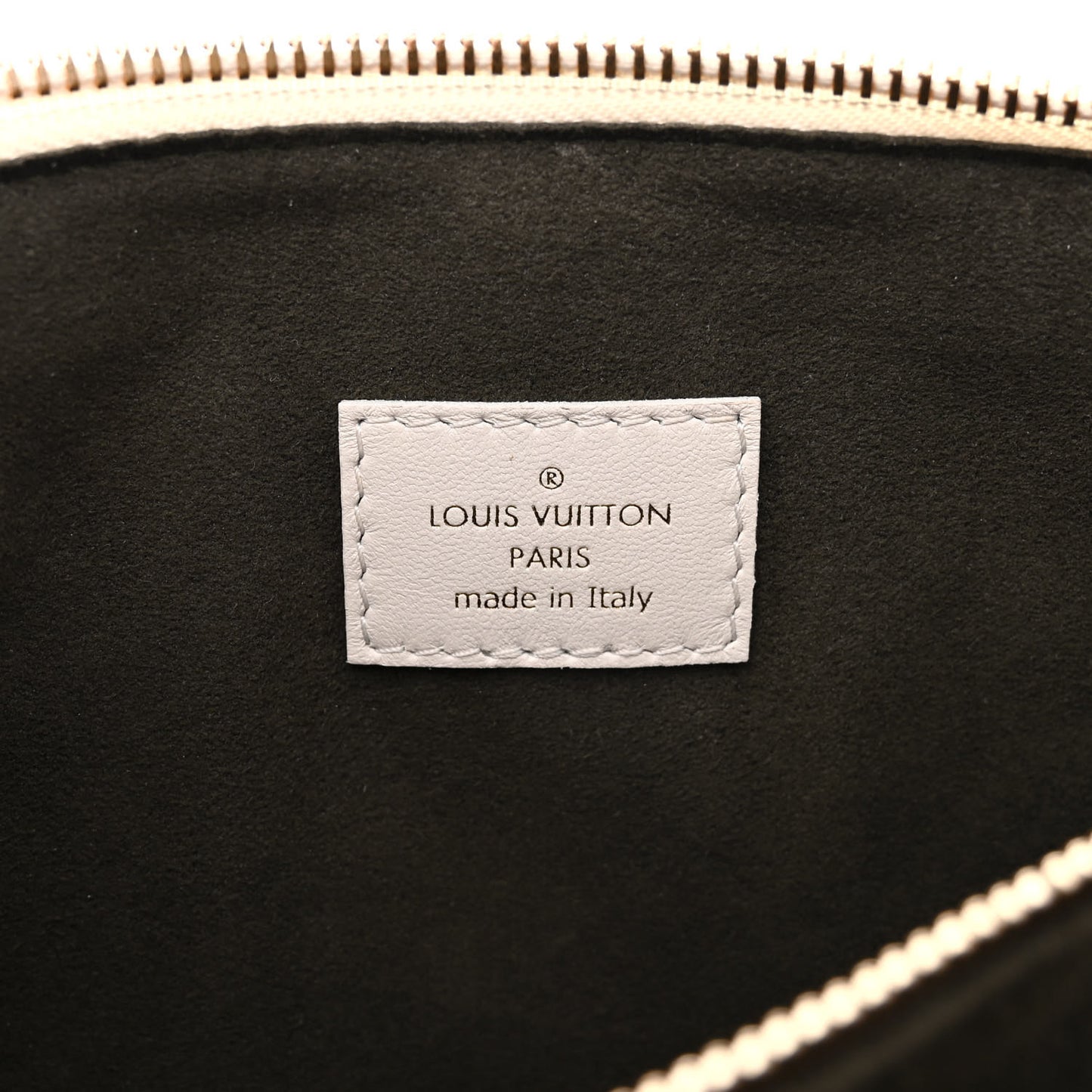 Lambskin Embossed Monogram Coussin PM Beige Cream