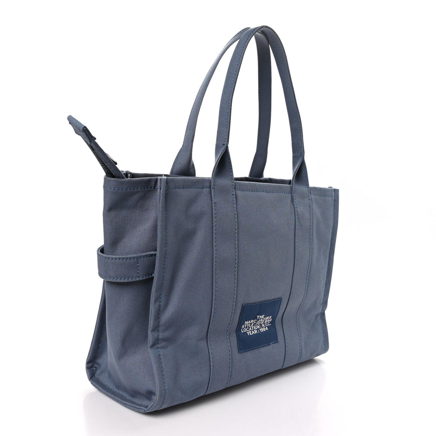 Cotton Canvas The Traveler Tote Bag Blue