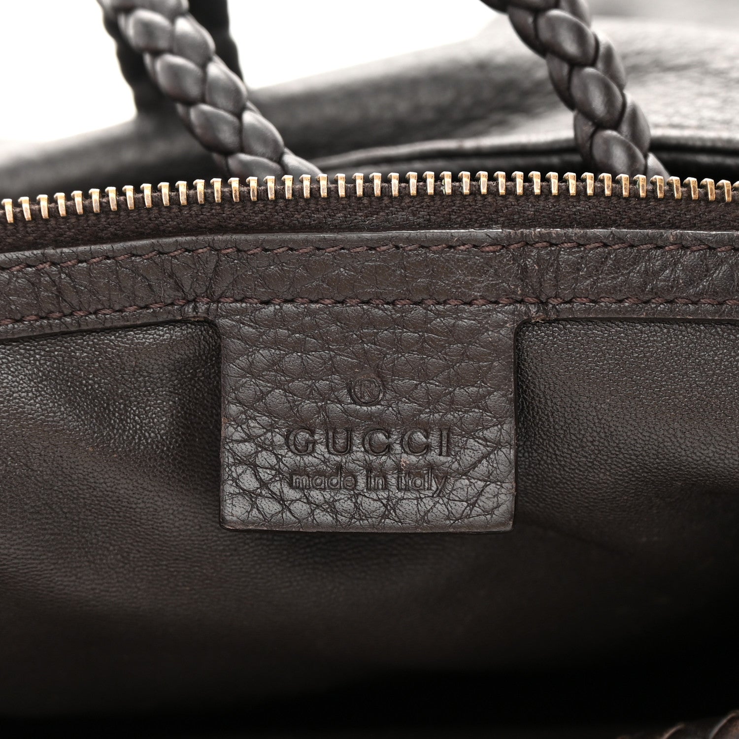 Gucci Deerskin Large Hip Bamboo Hobo Dark Cocoa 6 of 28