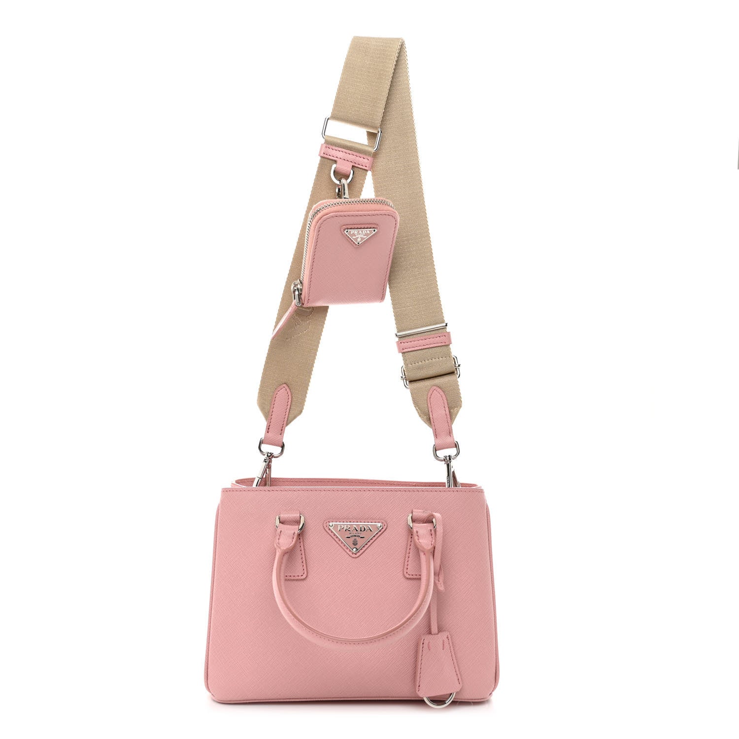 Prada Saffiano Lux Micro Galleria Shoulder Bag Petalo 1 of 10