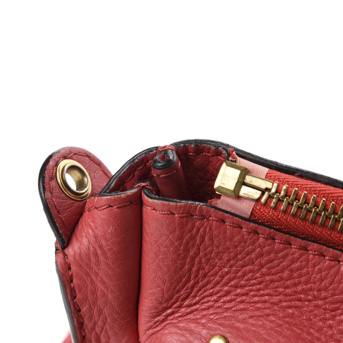 Calfskin Medium Marcie Satchel Red