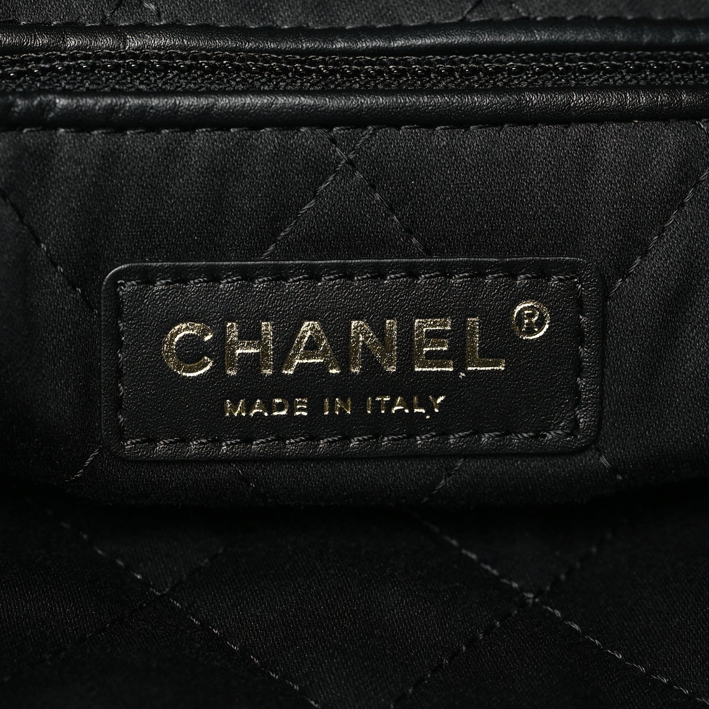 Calfskin Quilted Chanel 22 Black
