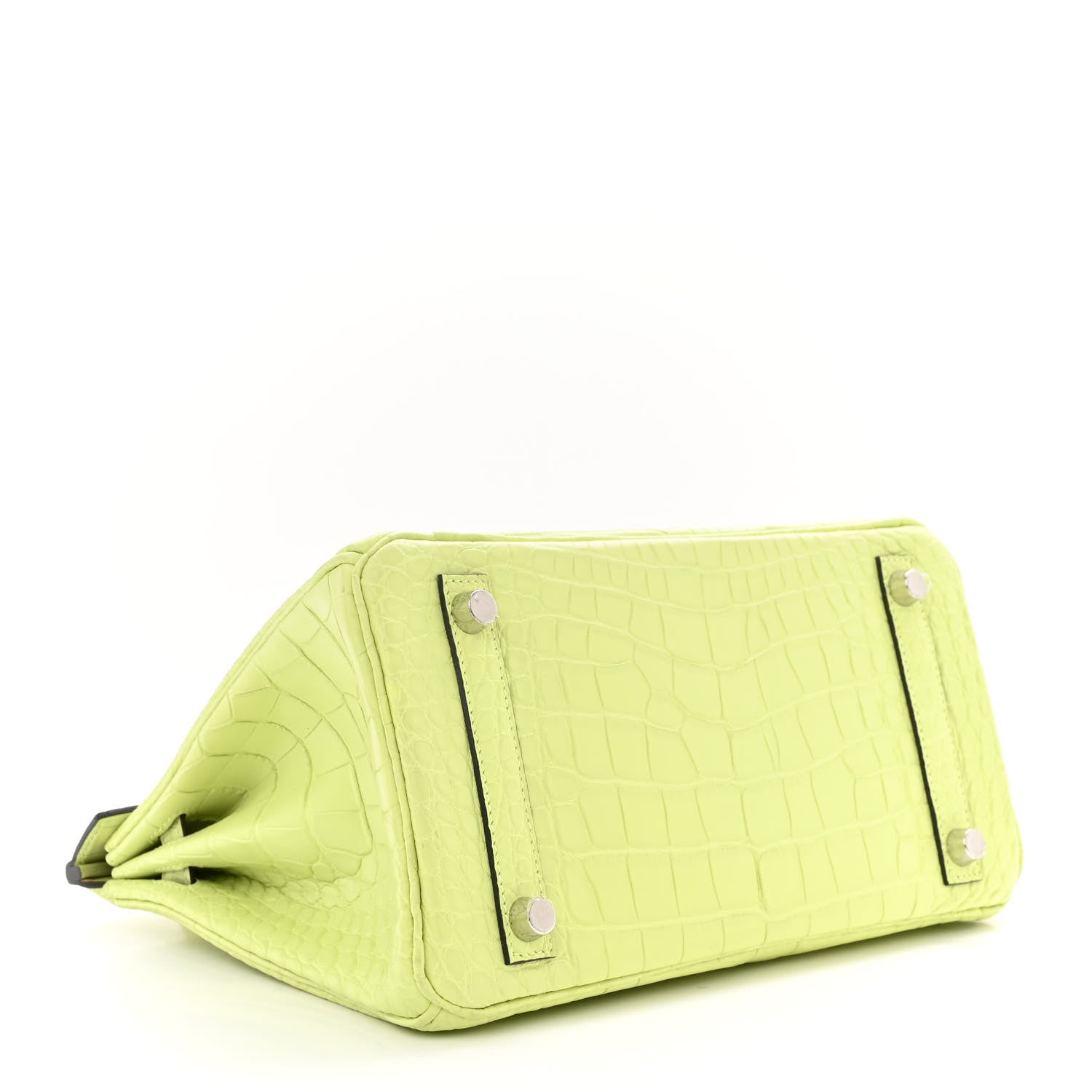 Hermes Matte Alligator Birkin 25 Jaune Bourgeon 5 of 11