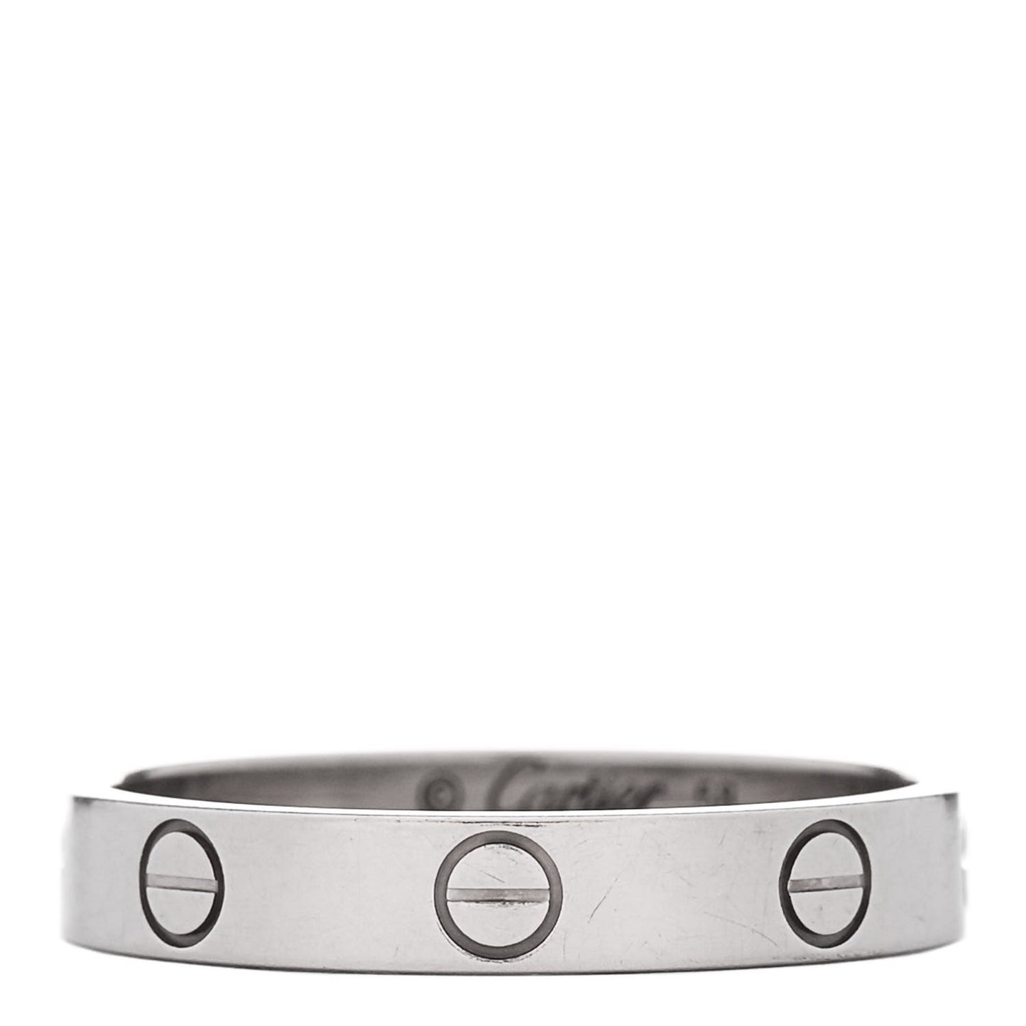 18K White Gold 3.5mm LOVE Wedding Band Ring 58 8.25