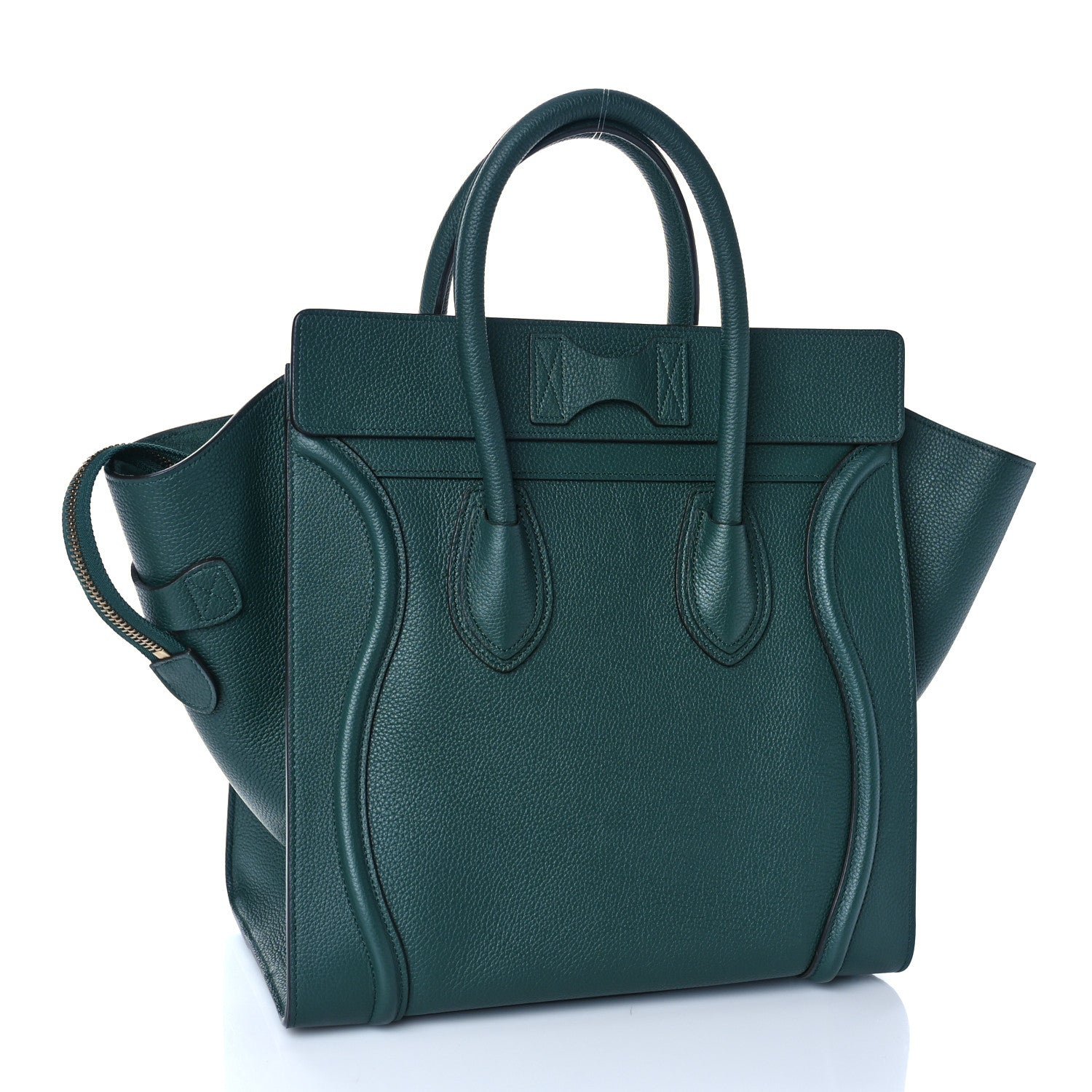 Celine Drummed Calfskin Mini Luggage Amazone 2 of 8