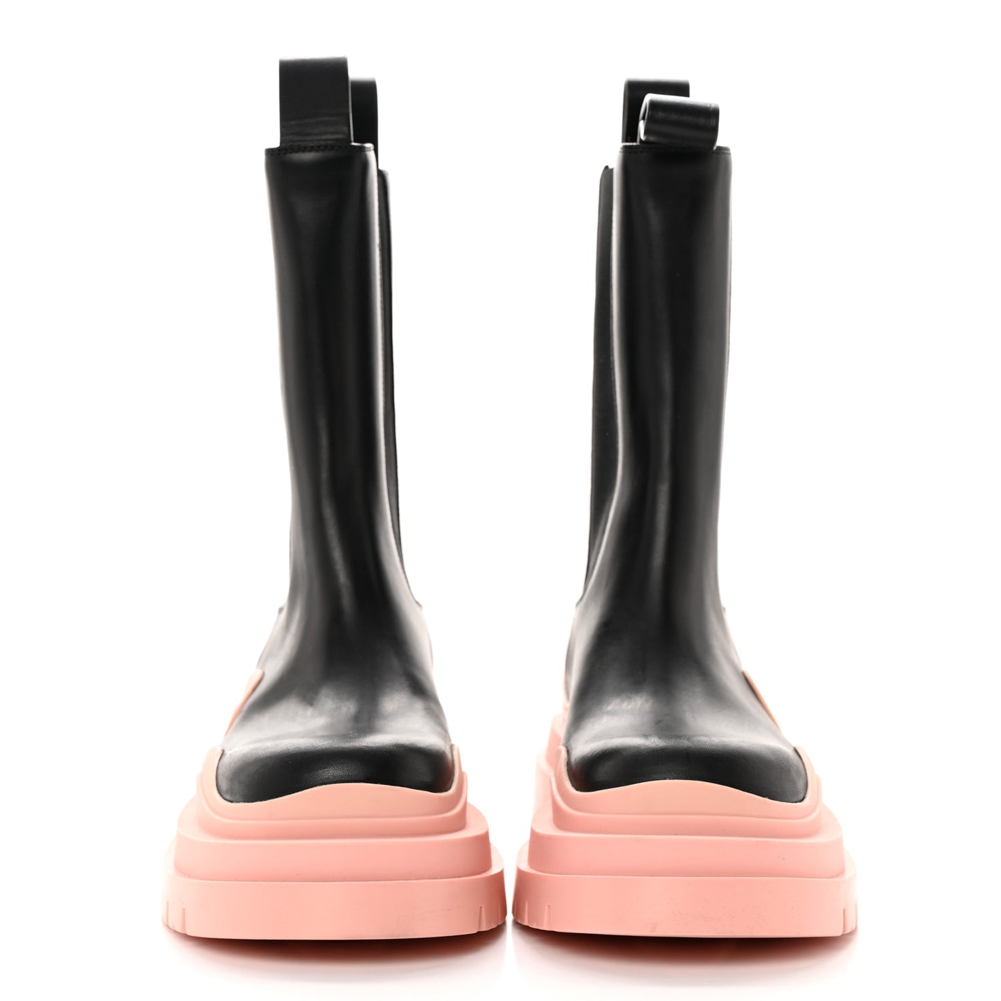 Calfskin The Tire Chelsea Boots 35.5 Black Peachy