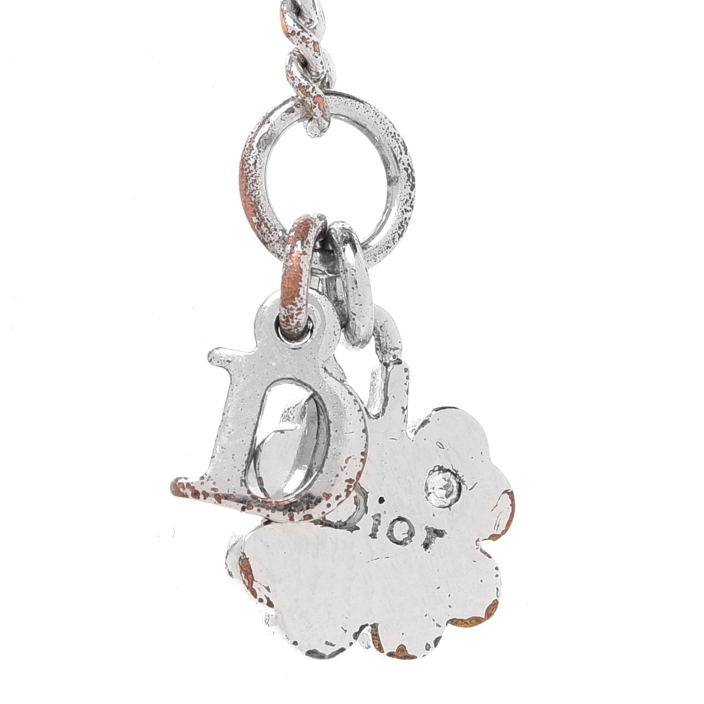 Crystal Logo Necklace Silver