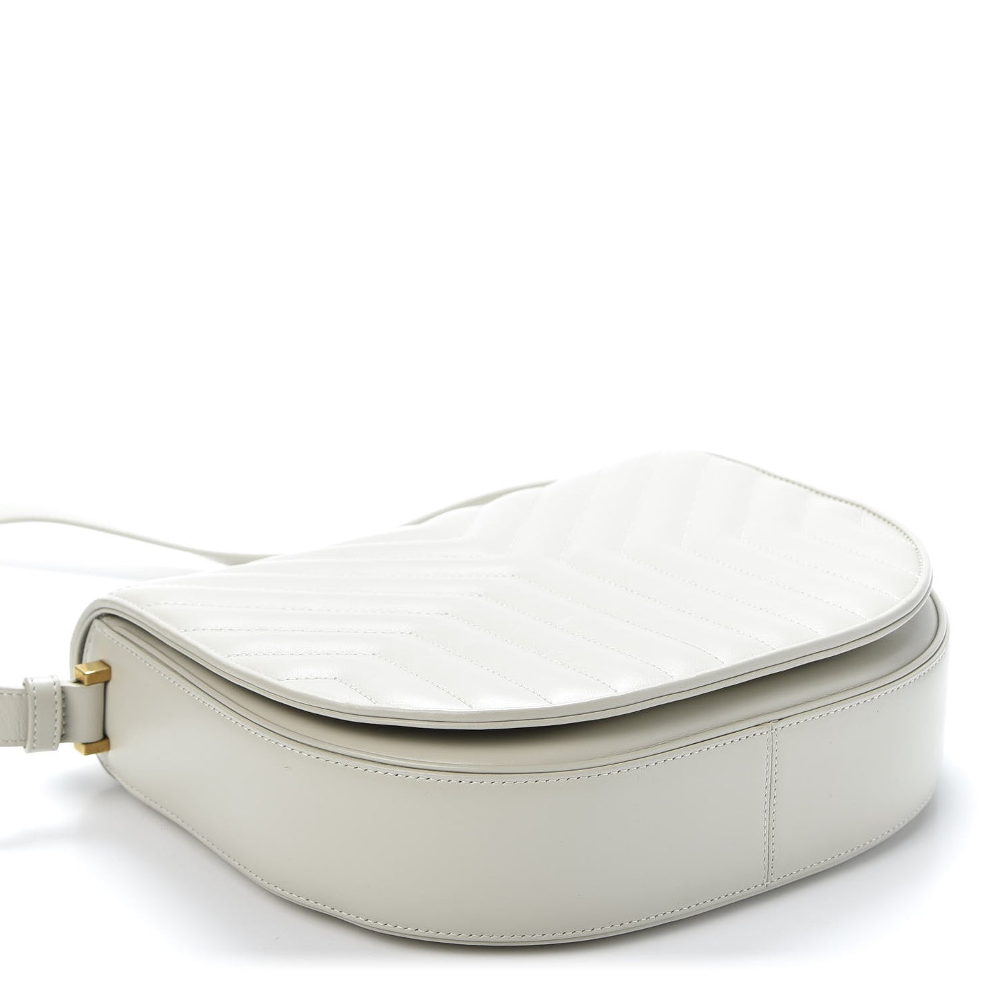 Calfskin Quilted Y Joan Satchel White