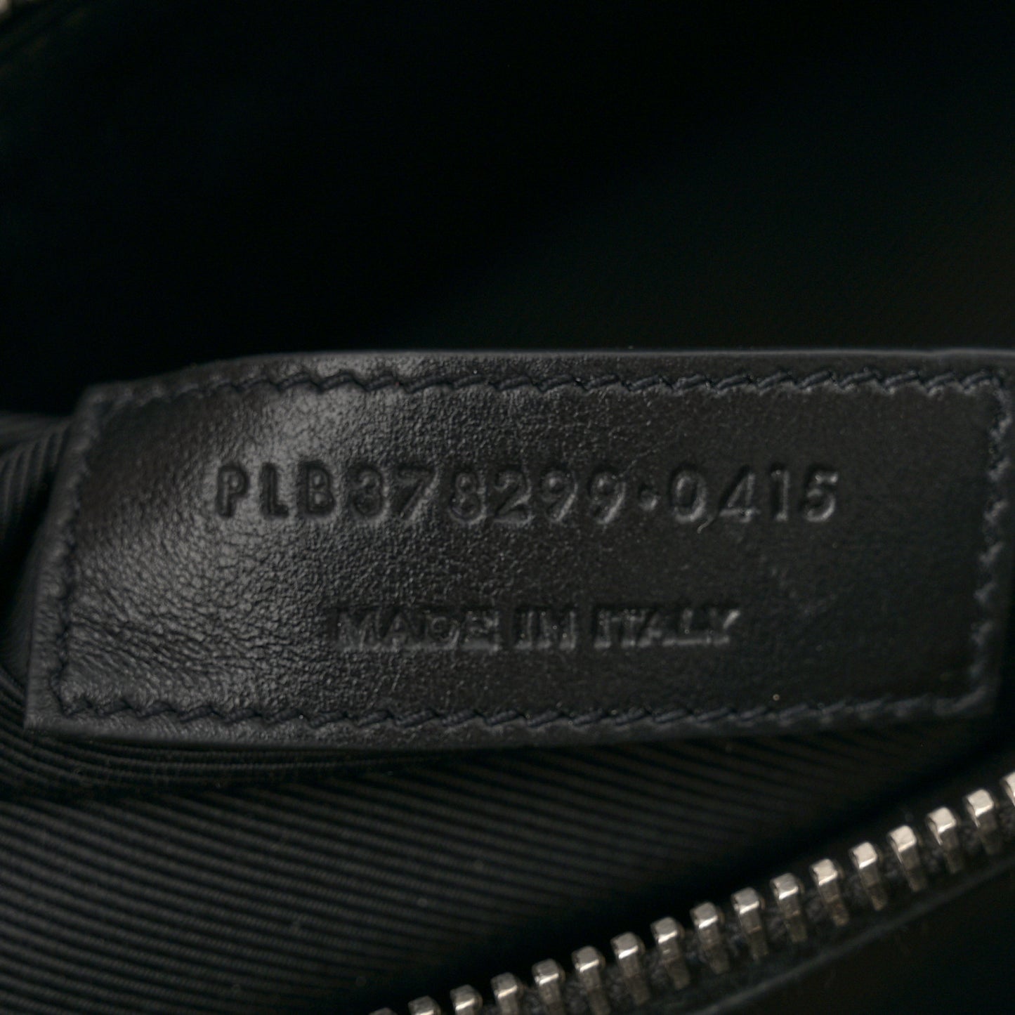 Calfskin Embossed Snakeskin Small Sac De Jour Black