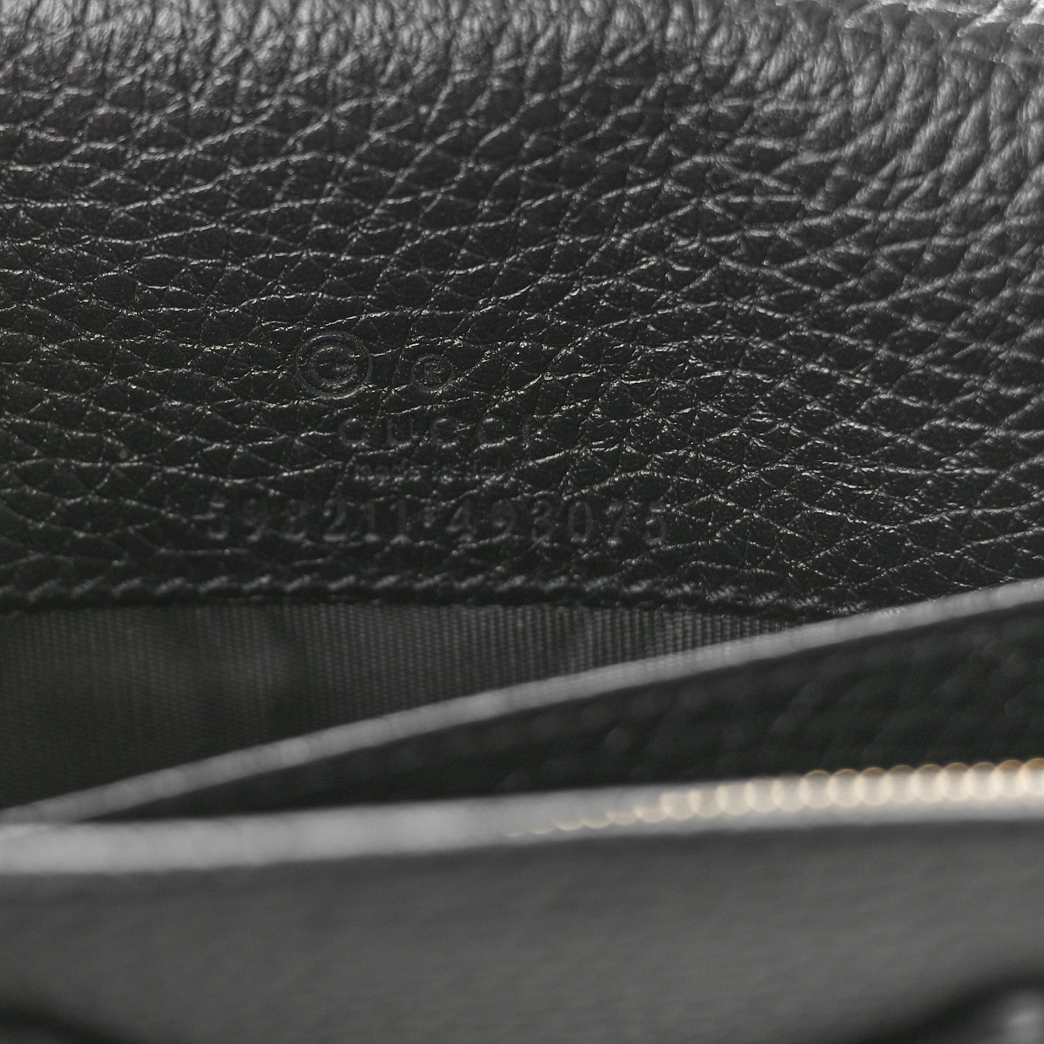 Gucci Pebbled Calfskin Soho Wallet On Chain Black 6 of 9