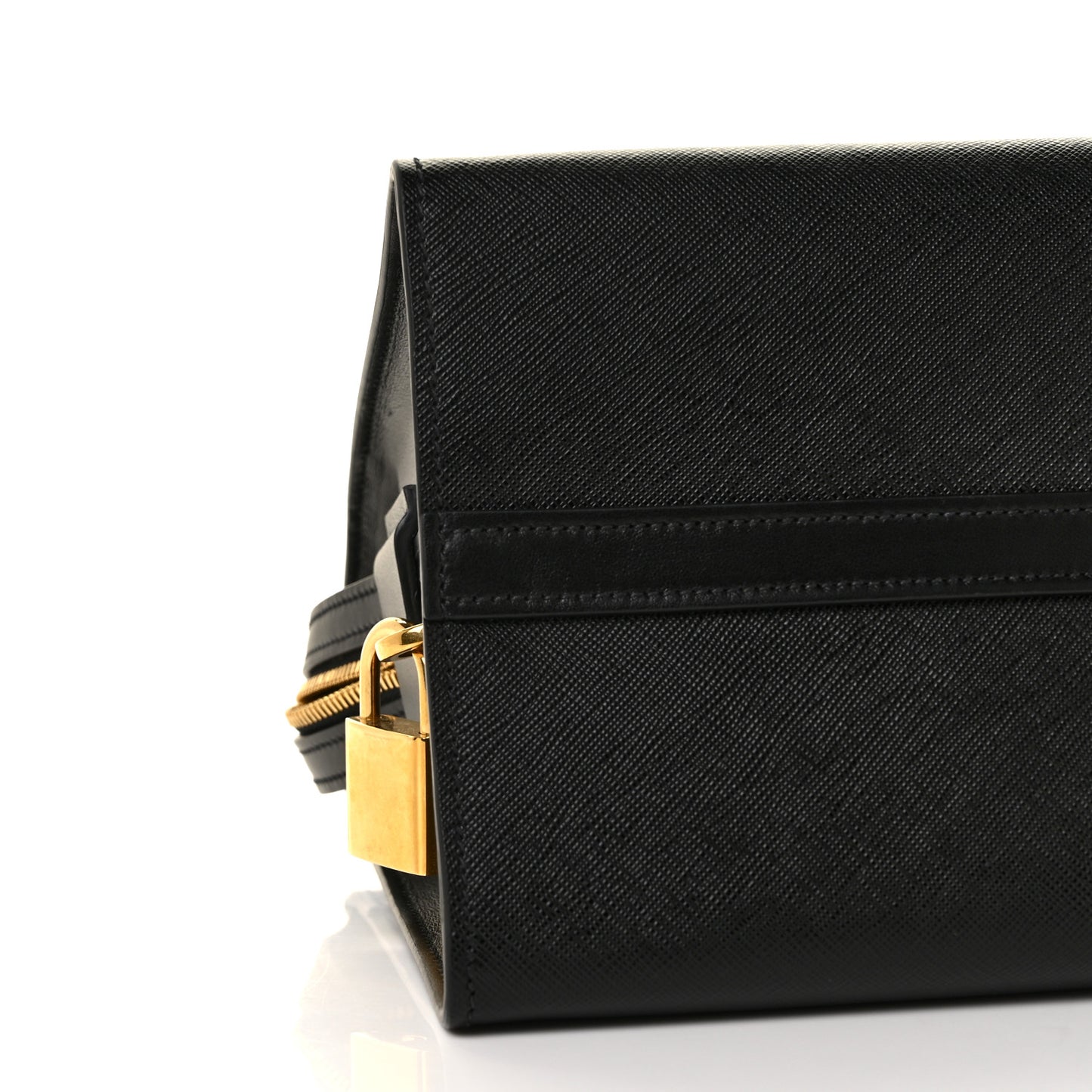 Saffiano City Calfskin Small Esplanade Tote Black