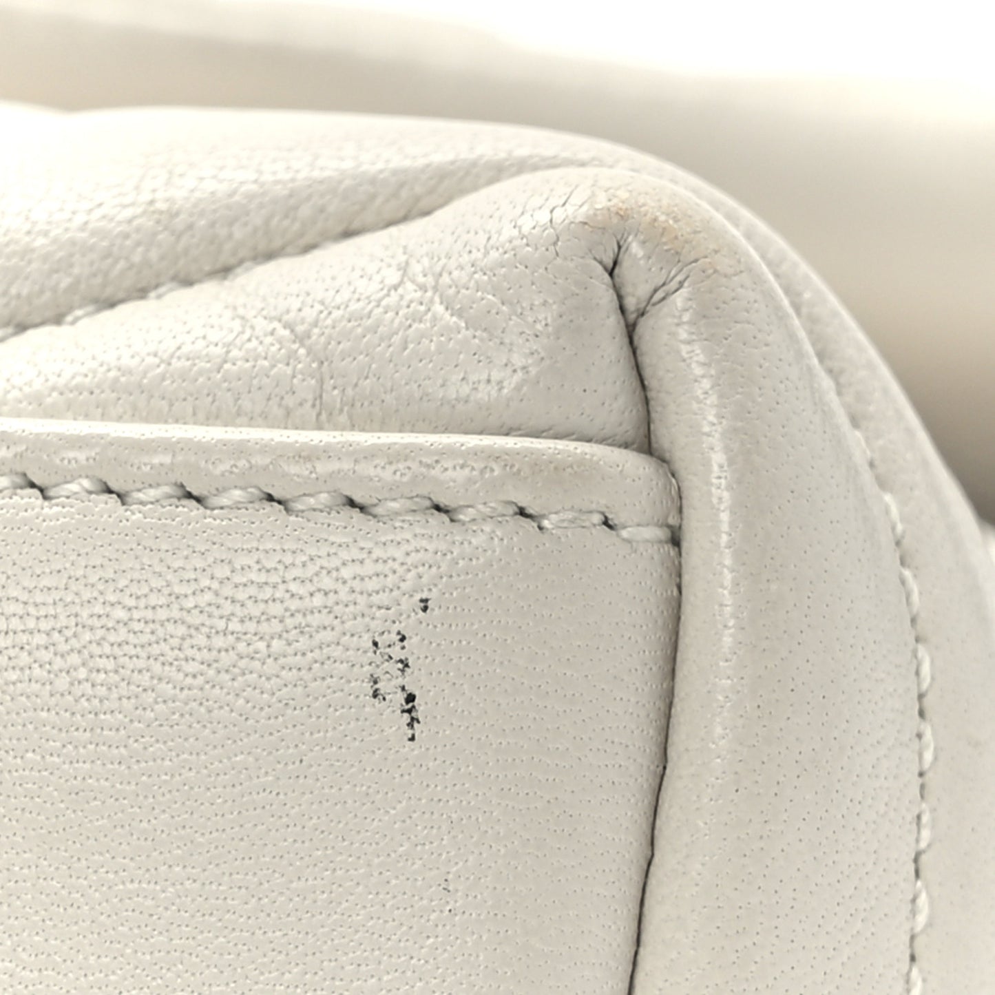 Lambskin Quilted Toy Loulou Puffer Monogram Chain Satchel Crema Soft