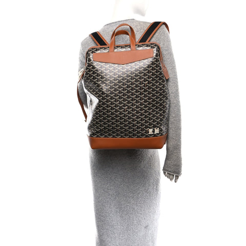Goyardine Calfskin Cisalpin Backpack Black Gold