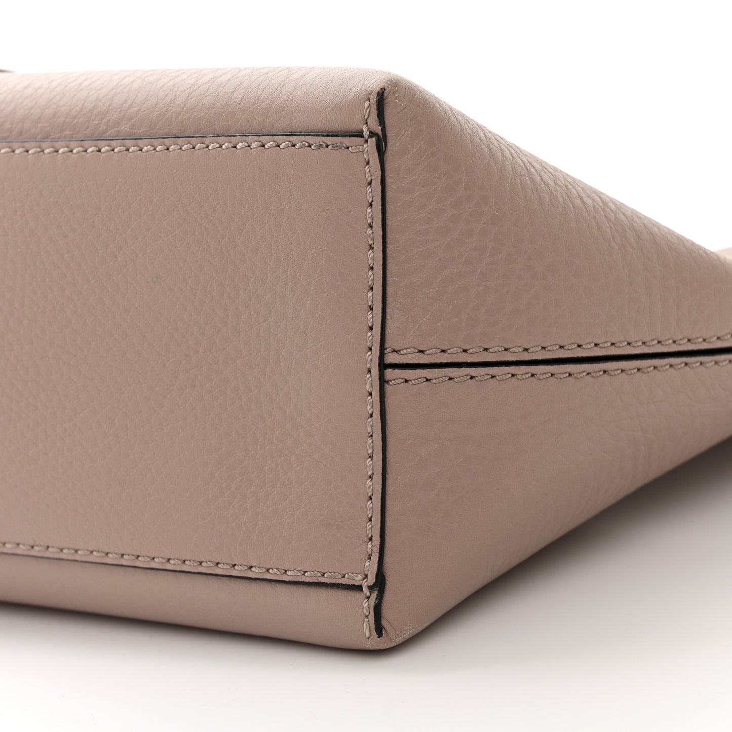 Grained Calfskin Small Rockstud Shoulder Tote Poudre