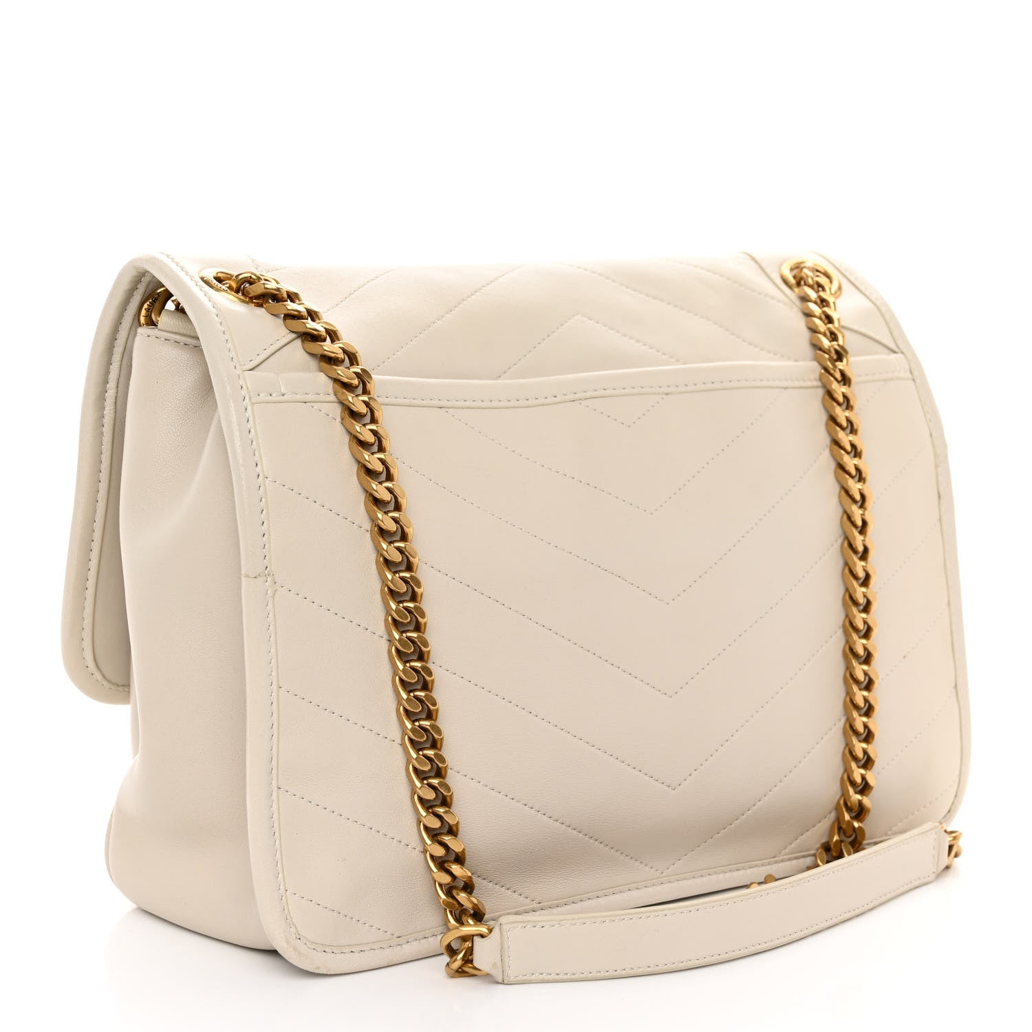 Saint Laurent Lambskin Matelasse Monogram Medium Niki Chain Satchel Crema Soft 3 of 9