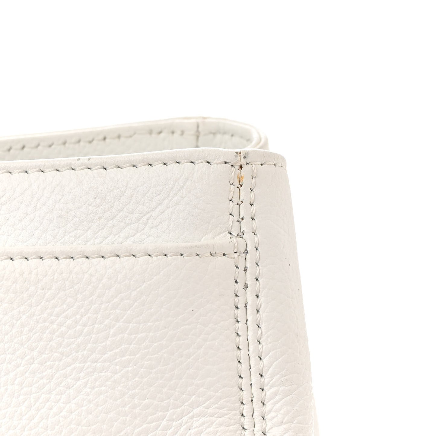 Calfskin Cerf Executive Shopper Tote White