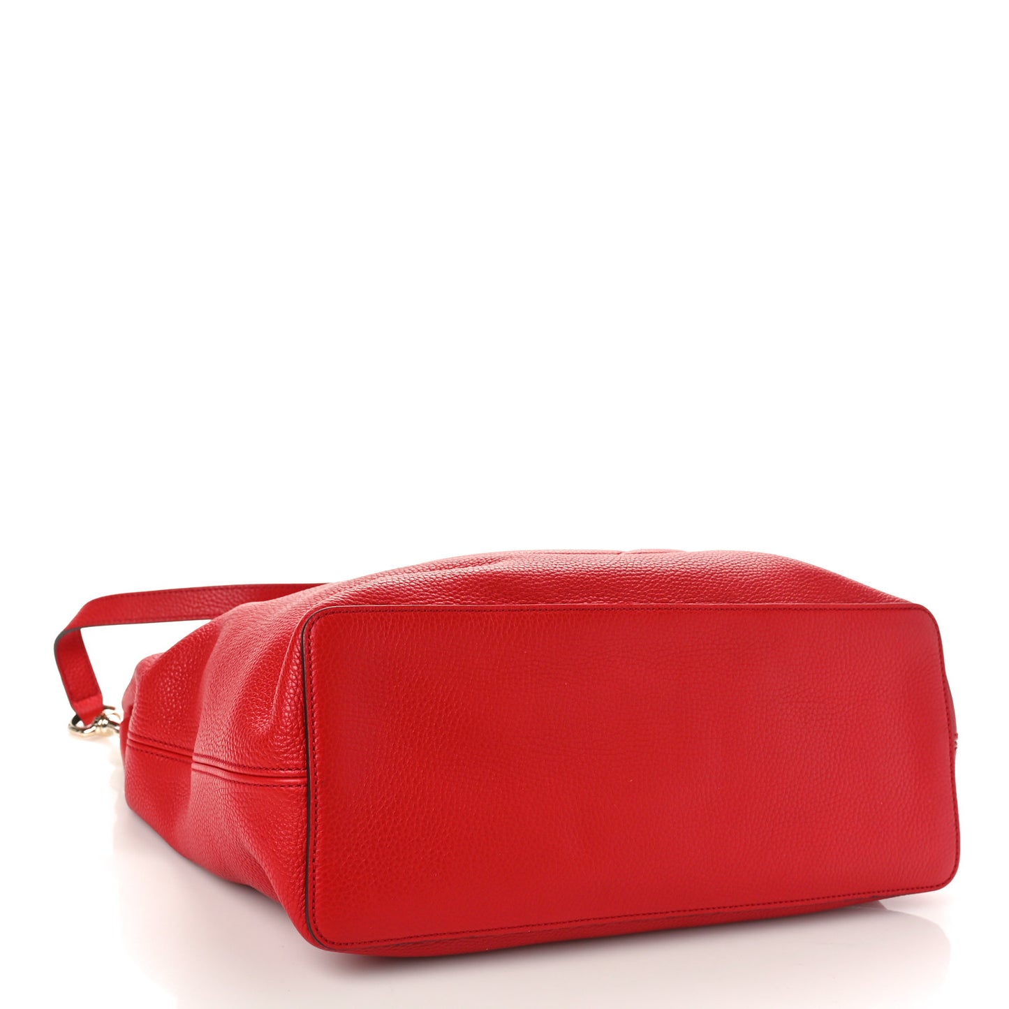 Pebbled Calfskin Large Soho Hobo Tabasco Red