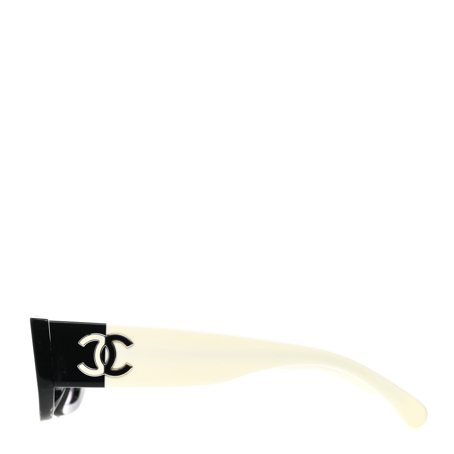 Acetate Rectangle Sunglasses 5525 Black White