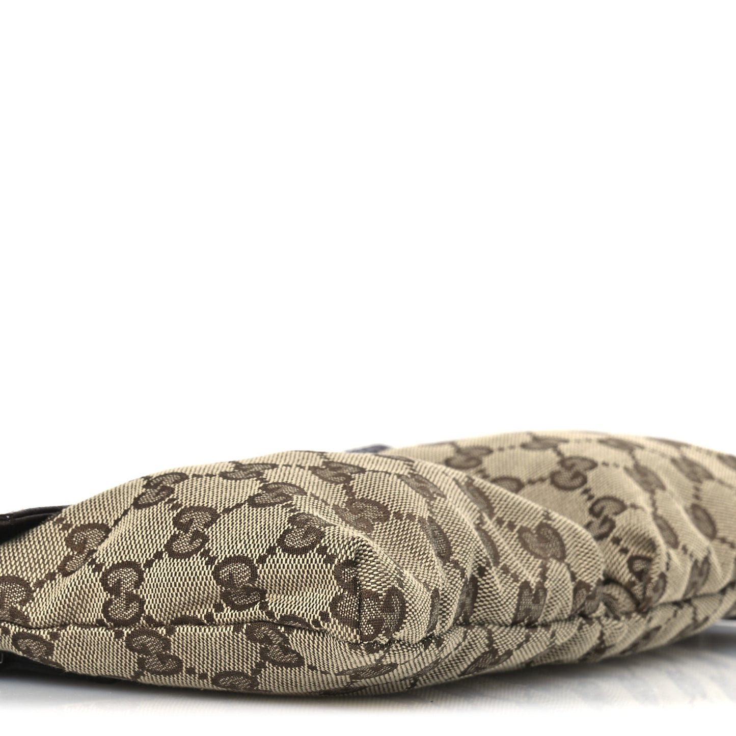 GG Monogram Double Pocket Belt Bag Dark Brown