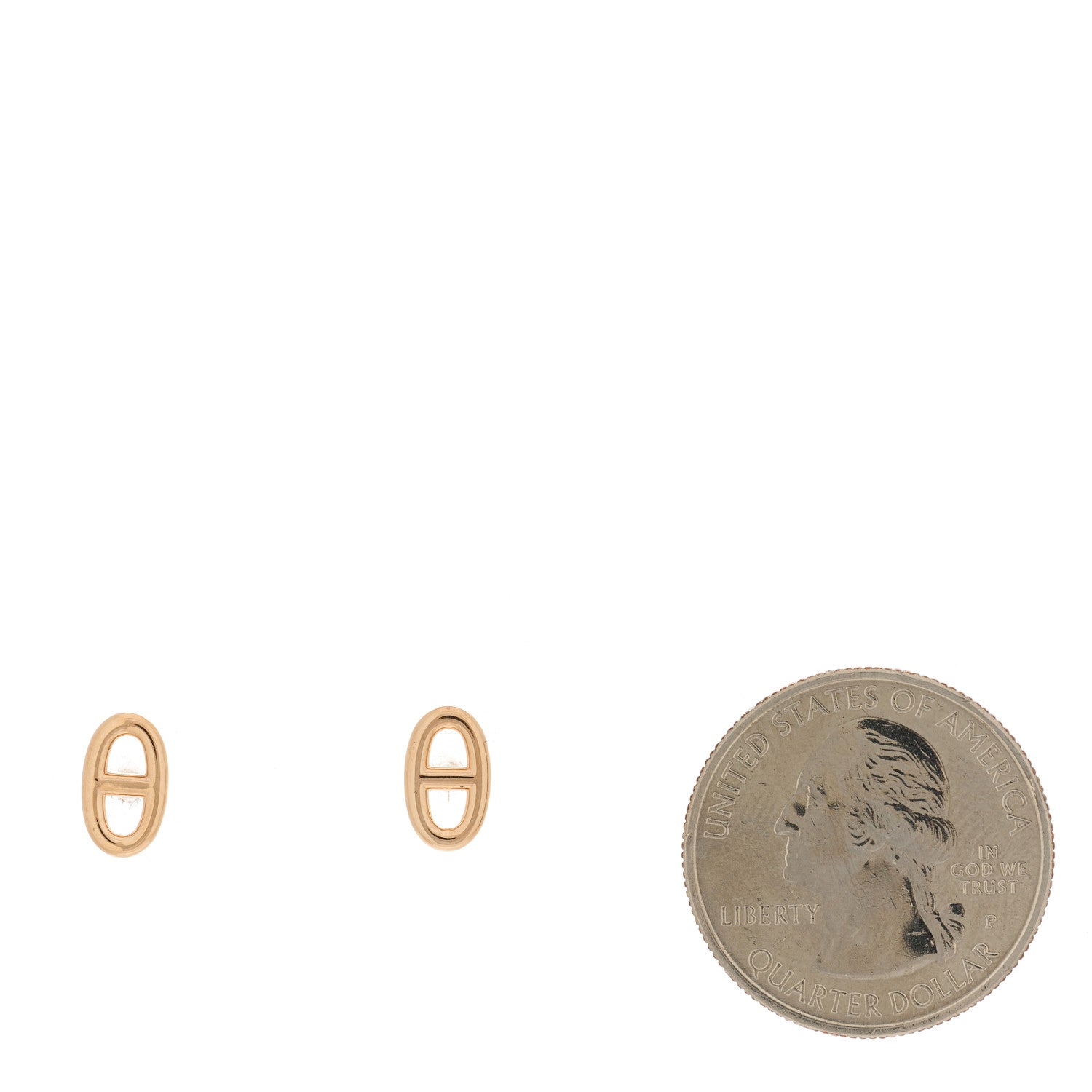 Hermes 18K Rose Gold TPM Farandole Stud Earrings 2 of 4