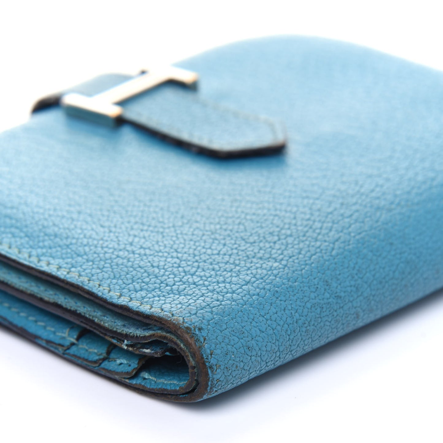 Chevre Mysore Compact Bearn Wallet Blue Jean