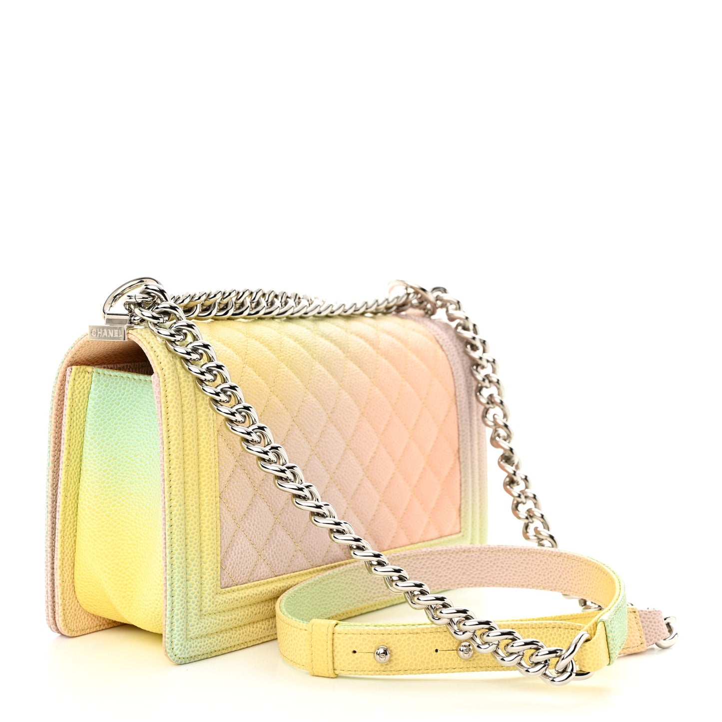 Caviar Quilted Medium Cuba Rainbow Boy Flap Multicolor