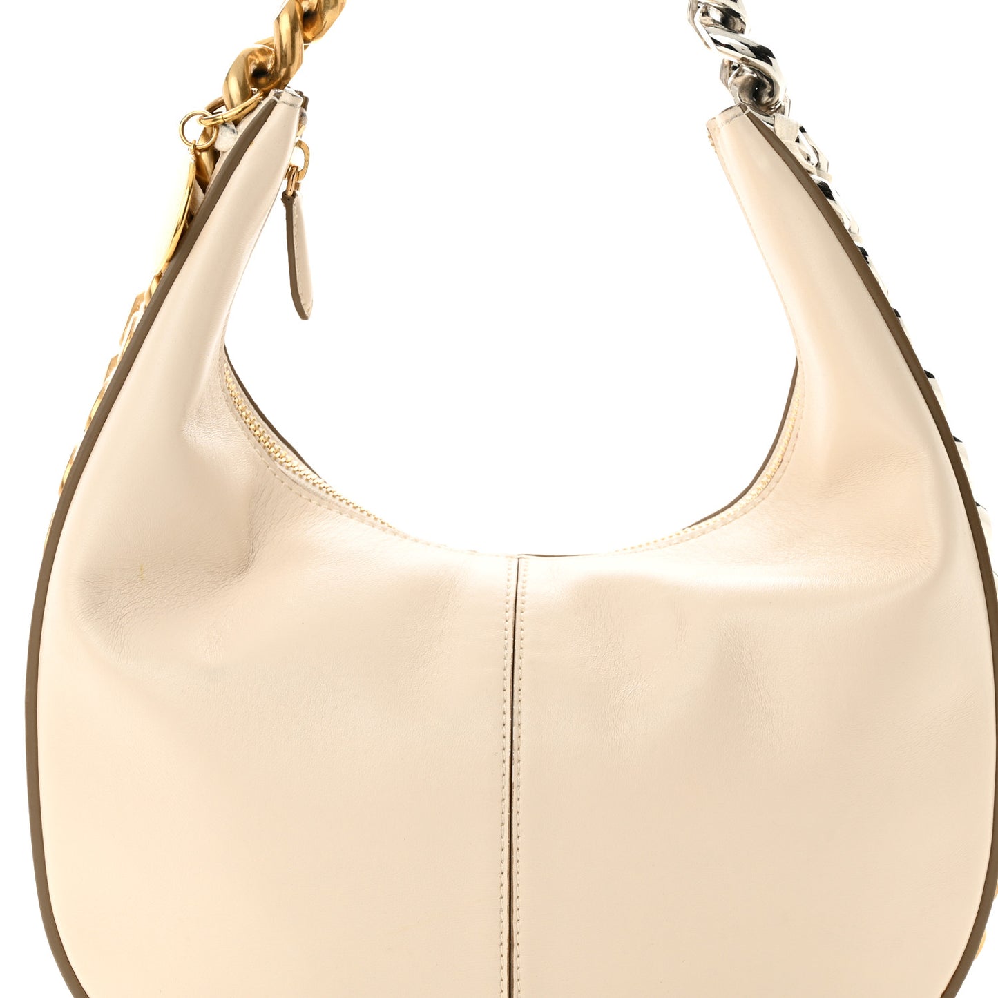 Eco Alter Nappa Frayme Small Zipit Shoulder Bag Pure White