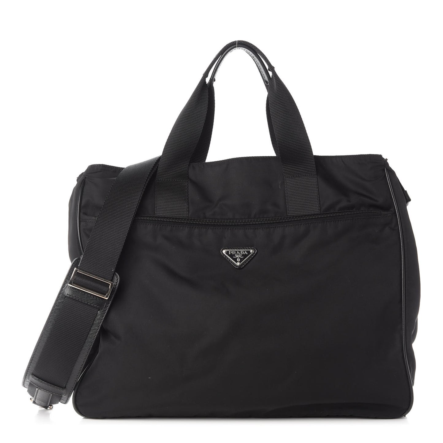 Tessuto Nylon Saffiano Briefcase Black
