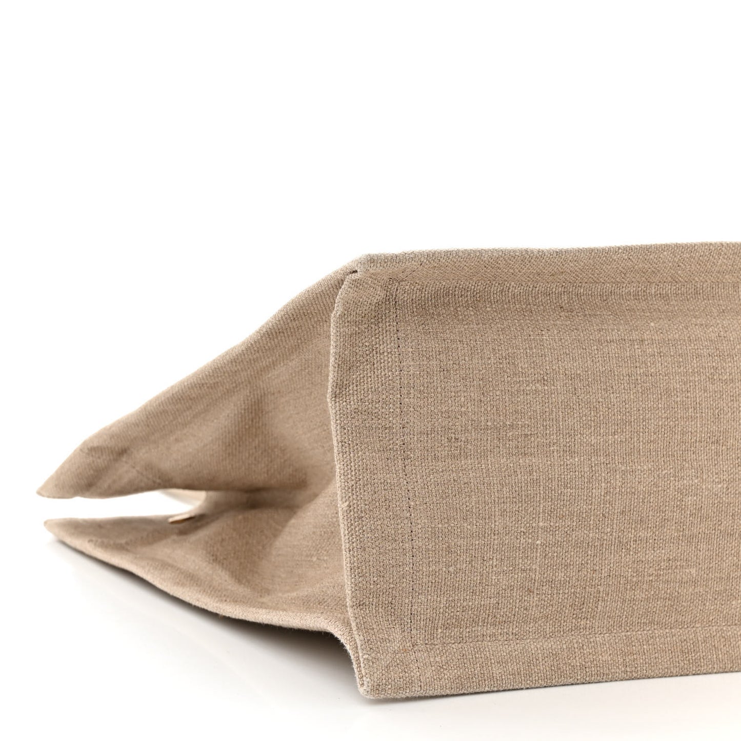 Linen Calfskin Small Rive Gauche Tote Beige Sea Salt