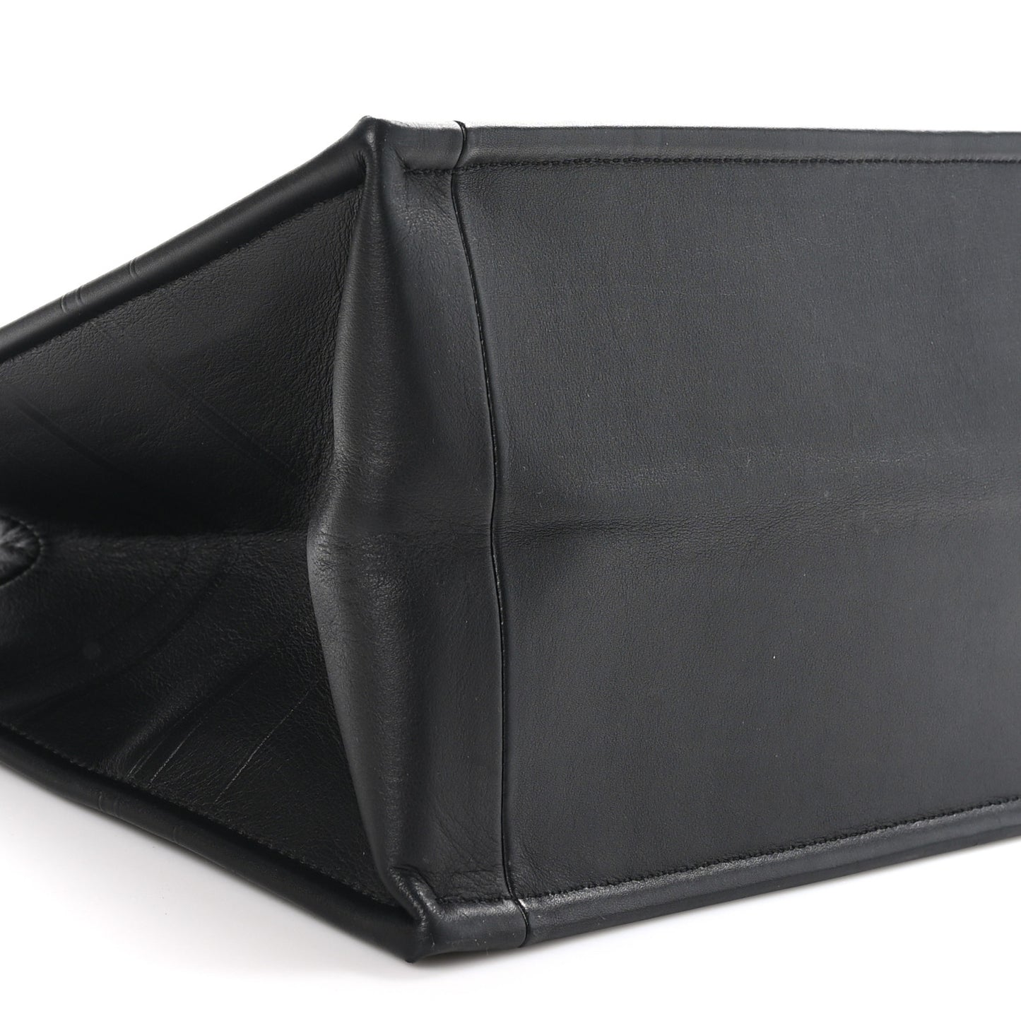 Calfskin Embossed Medium Book Tote Black