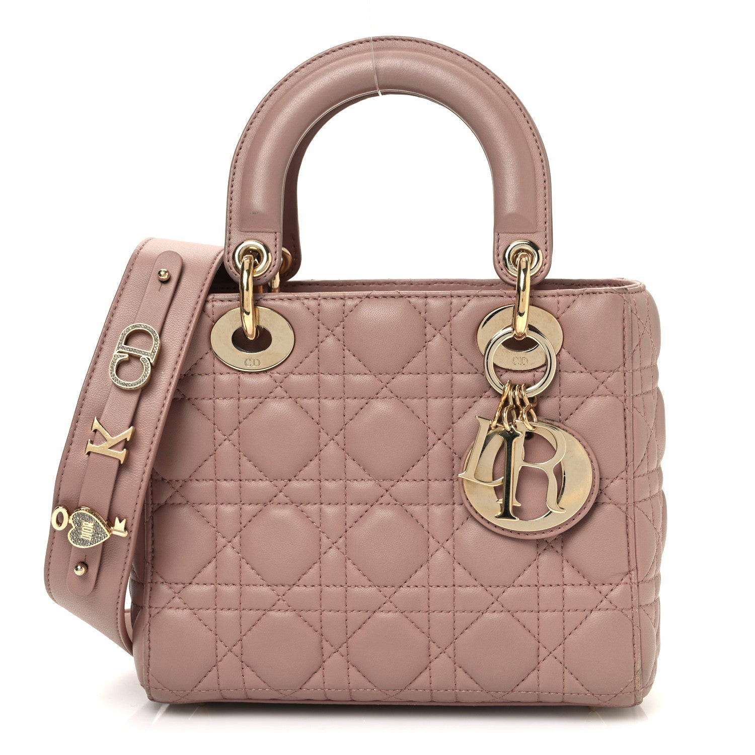 Christian Dior Lambskin Cannage Small My ABCDior Lady Dior Blush 1 of 13