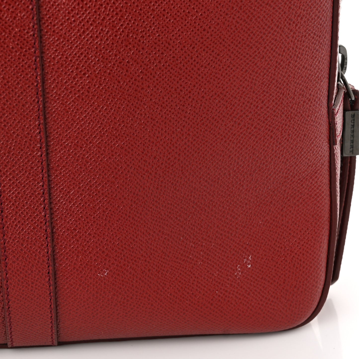 Textured Calfskin Small Newberg Briefcase Red