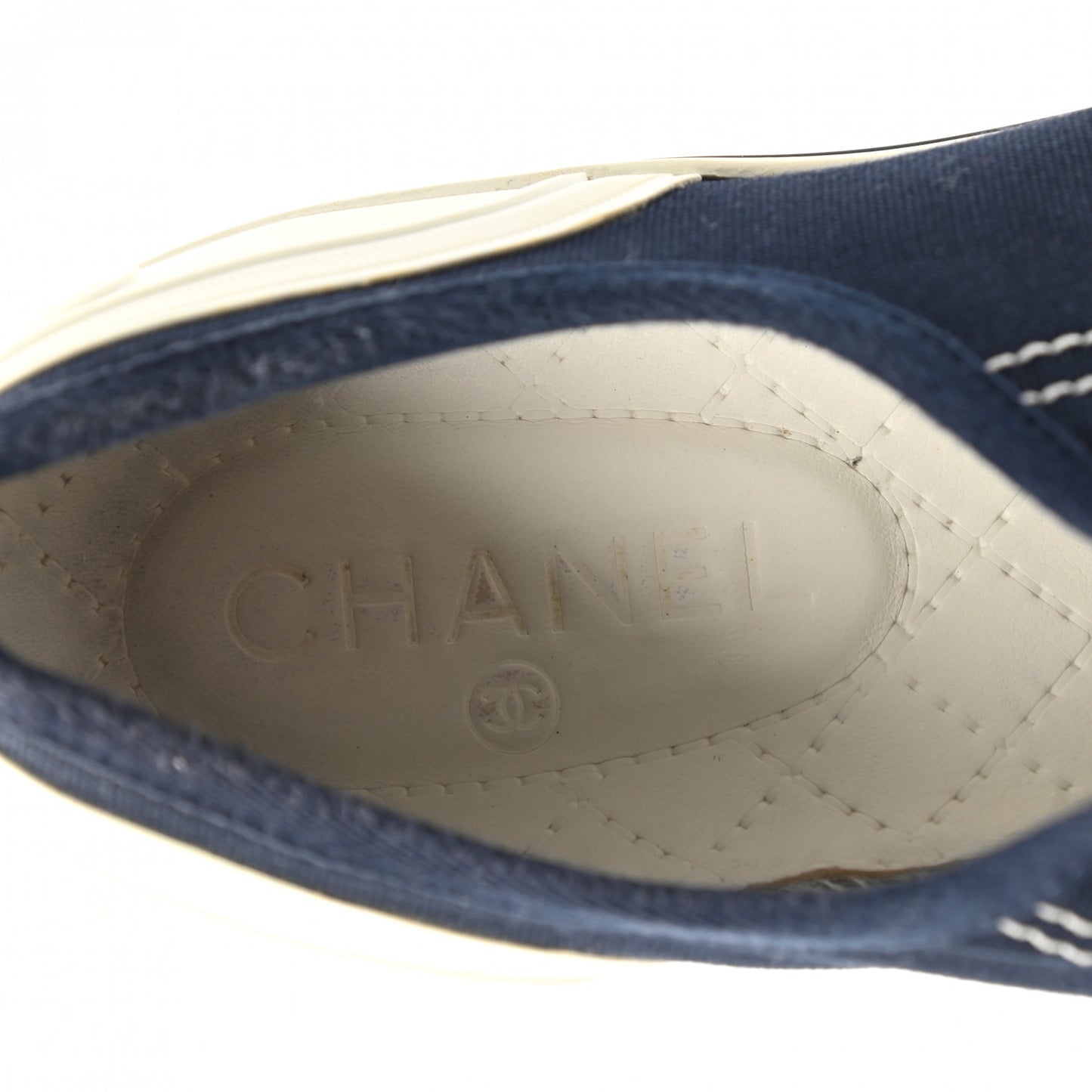 Canvas Lace Up Cap Toe Sneakers 42 Navy