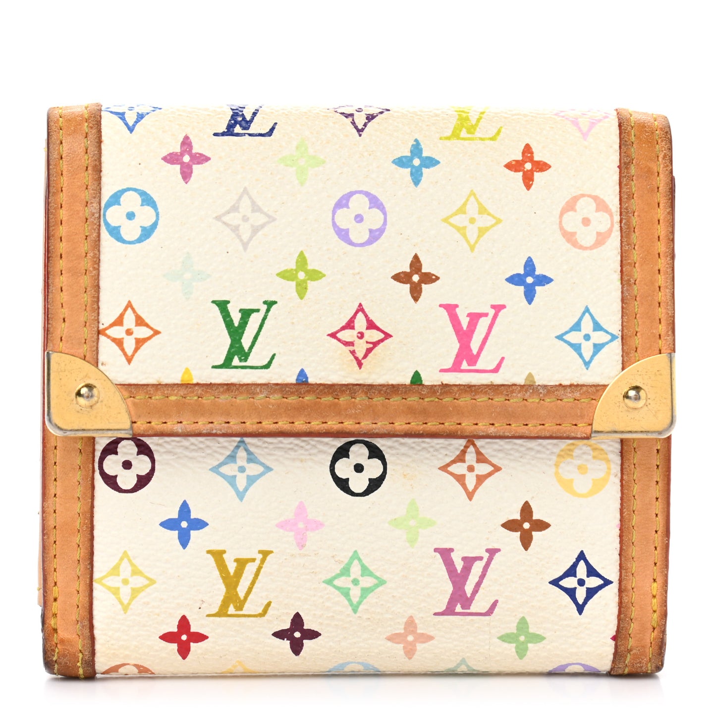 Monogram Multicolor Porte-Monnaie Billets Wallet White