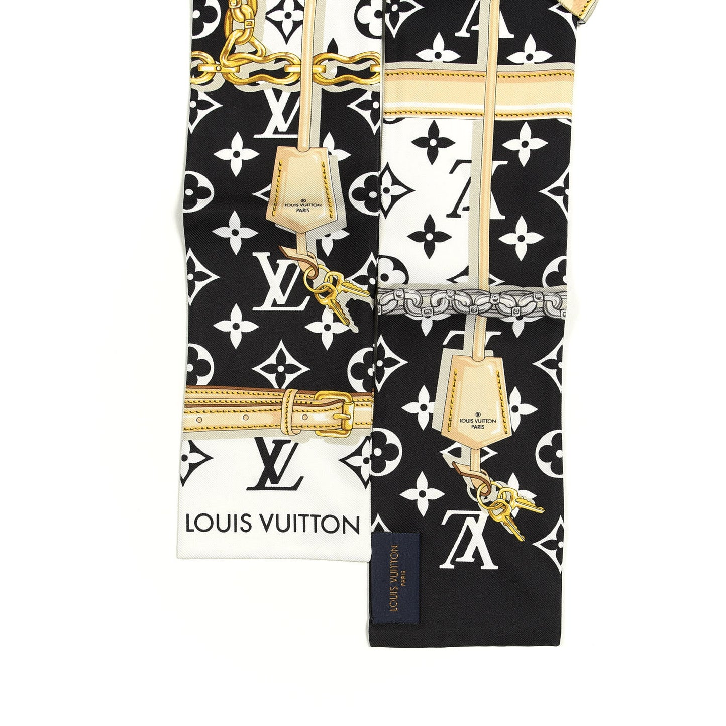 Silk Monogram Confidential Bandeau Black