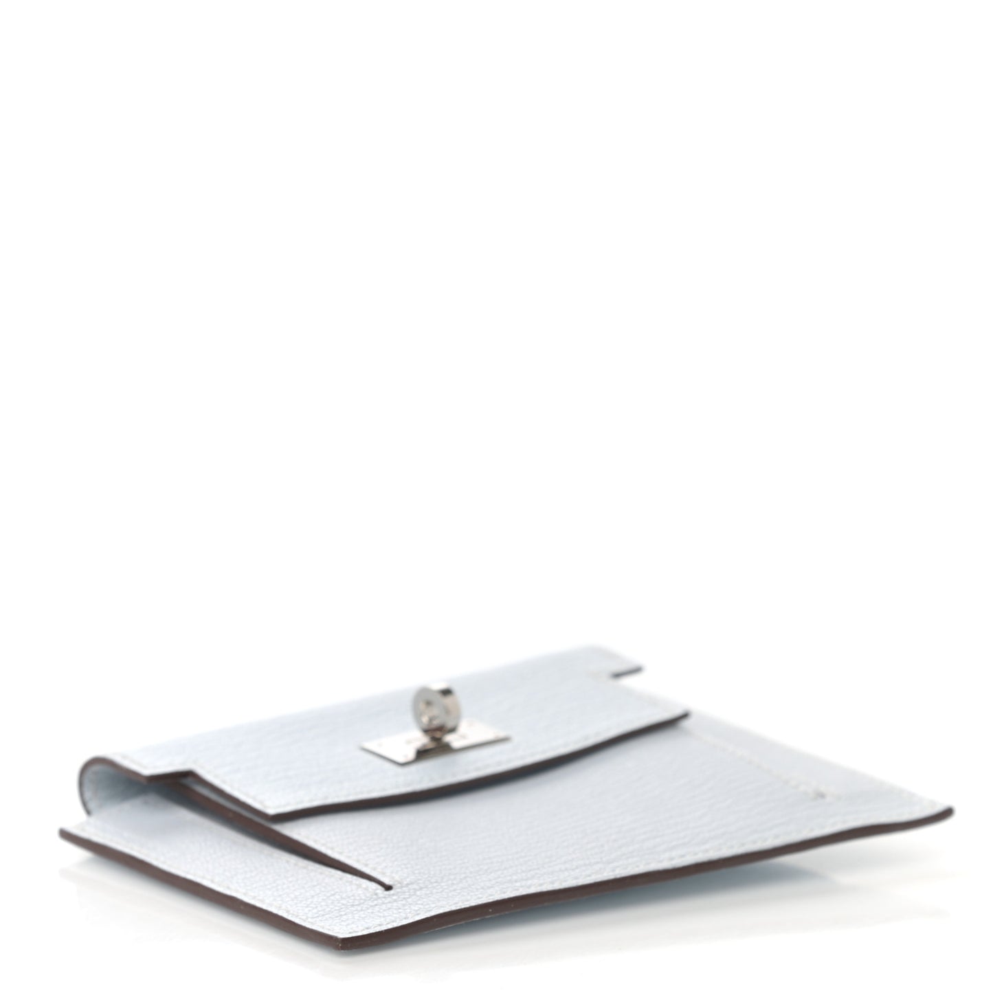 Chevre Mysore Kelly Pocket Compact Wallet Bleu Brume