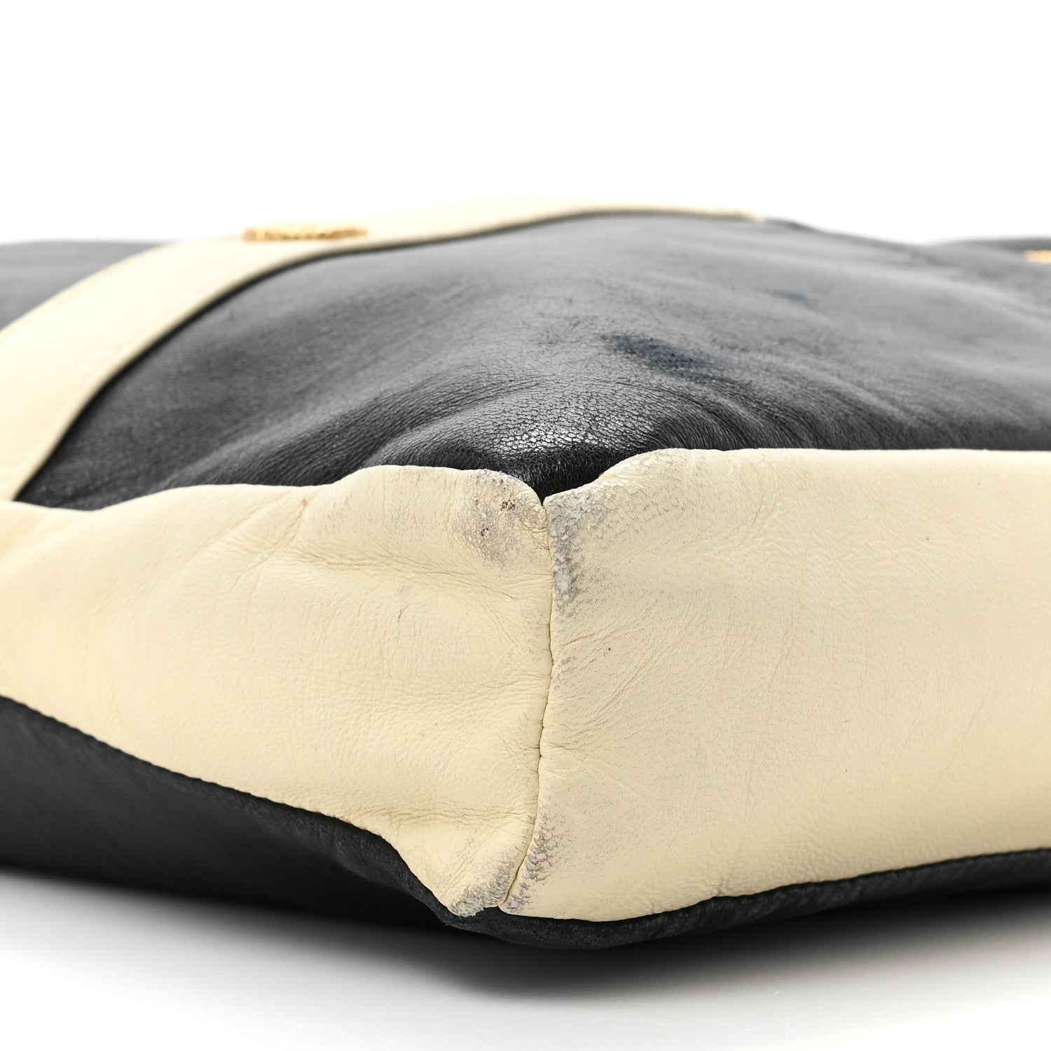 Chanel Lambskin Large Girl Bag Black Beige 9 of 15