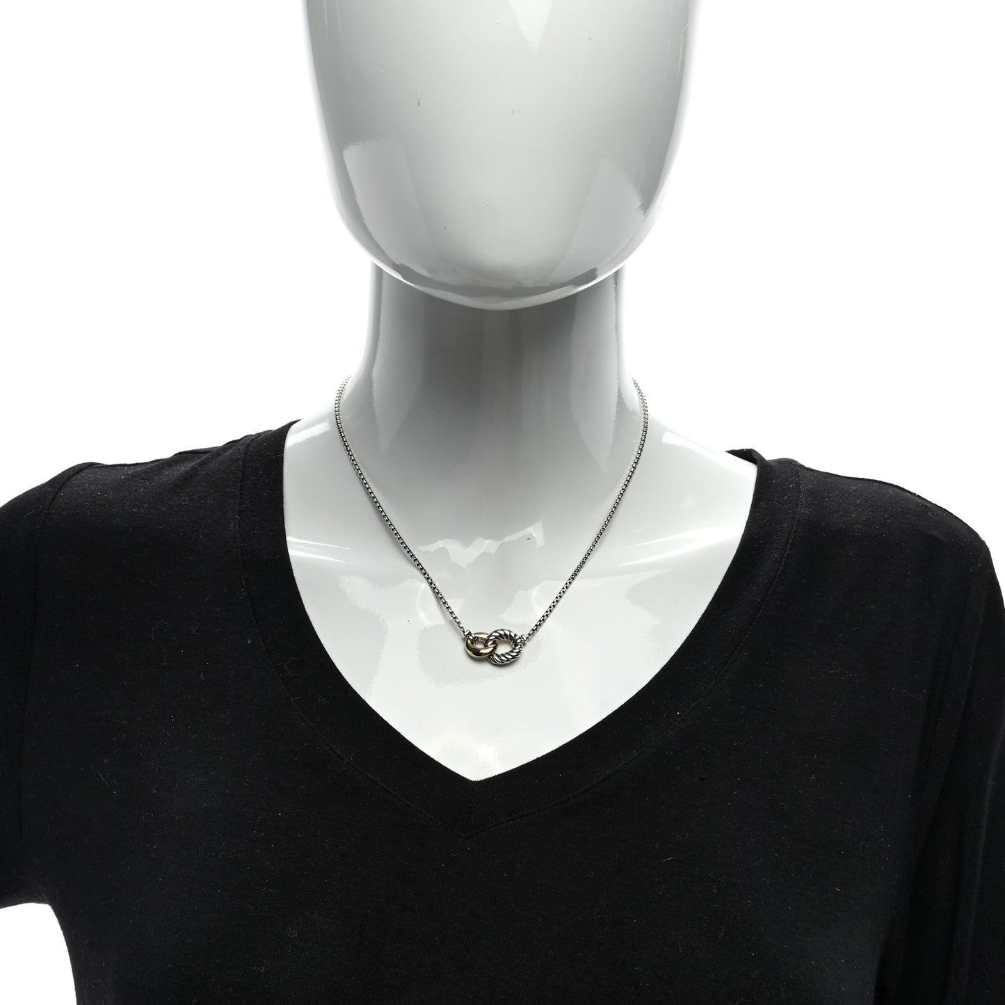 Sterling Silver 18K Yellow Gold Belmont Pendant Necklace